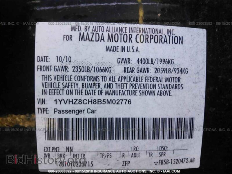 2011 Mazda 6 (VIN 1YVHZ8CH8B5M02776) — фото 9 из 10