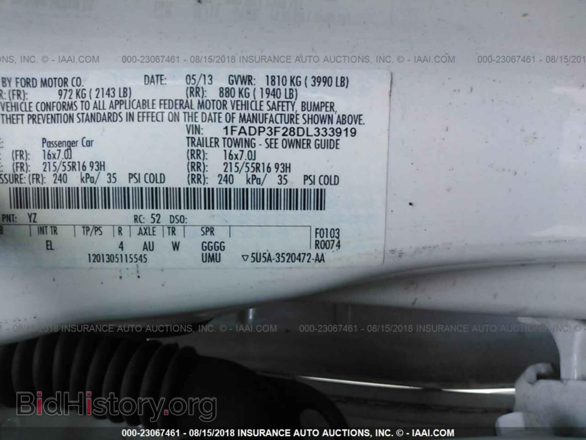 2013 Ford Focus - VIN: 1FADP3F28DL333919 - Фото 9