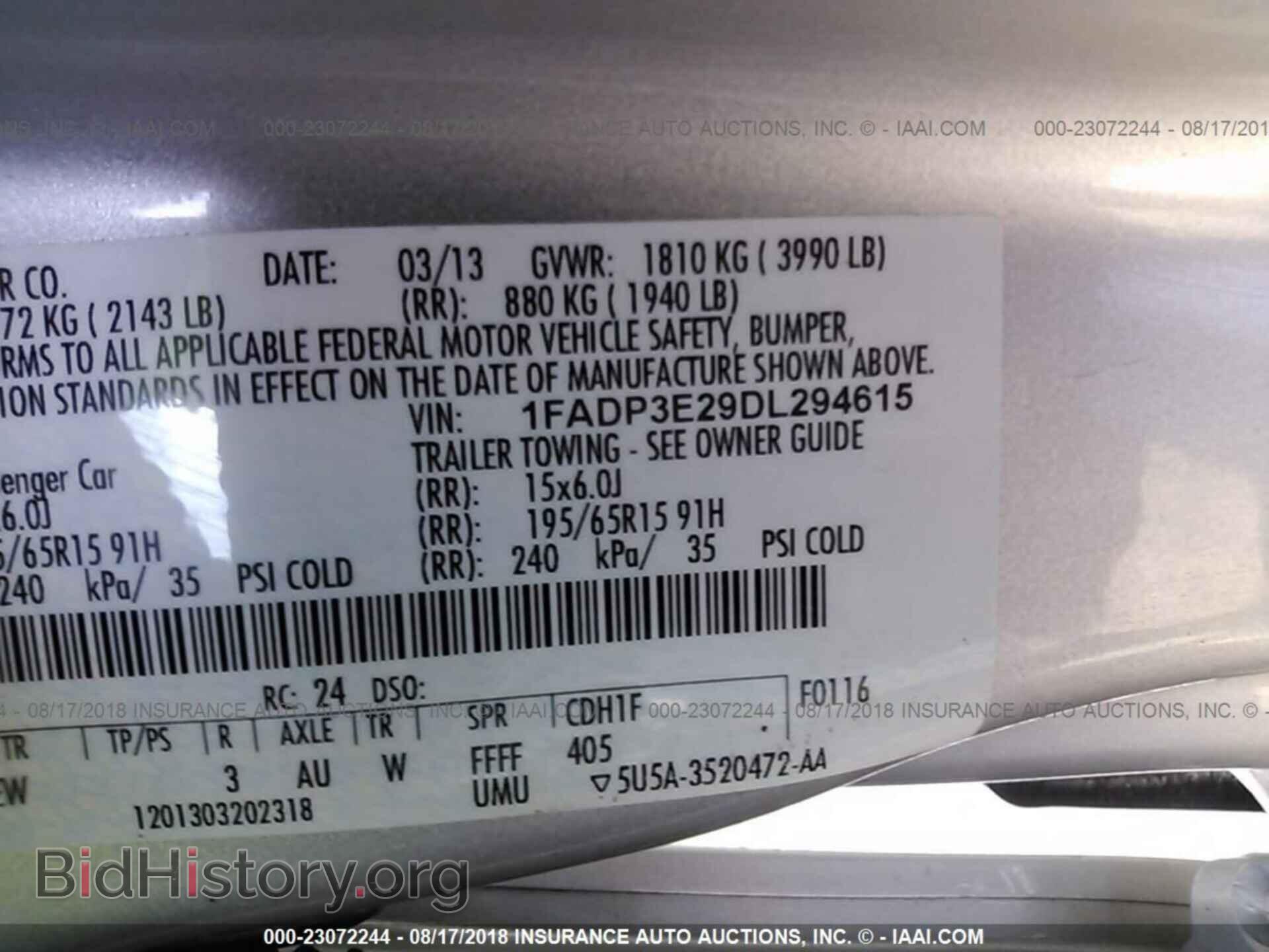 2013 Ford Focus - VIN: 1FADP3E29DL294615 - Фото 9
