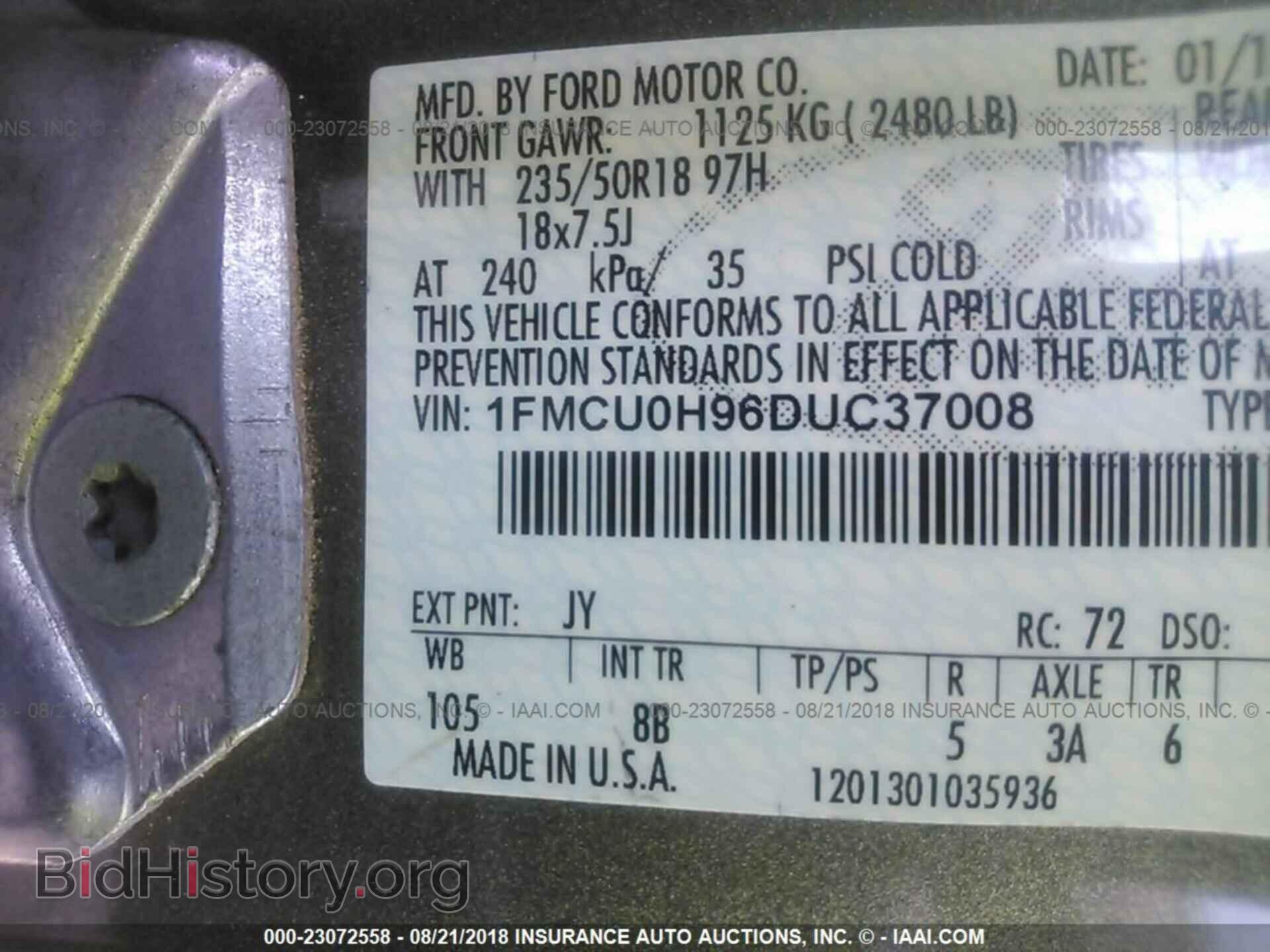 2013 Ford Escape - VIN: 1FMCU0H96DUC37008 - Photo 9