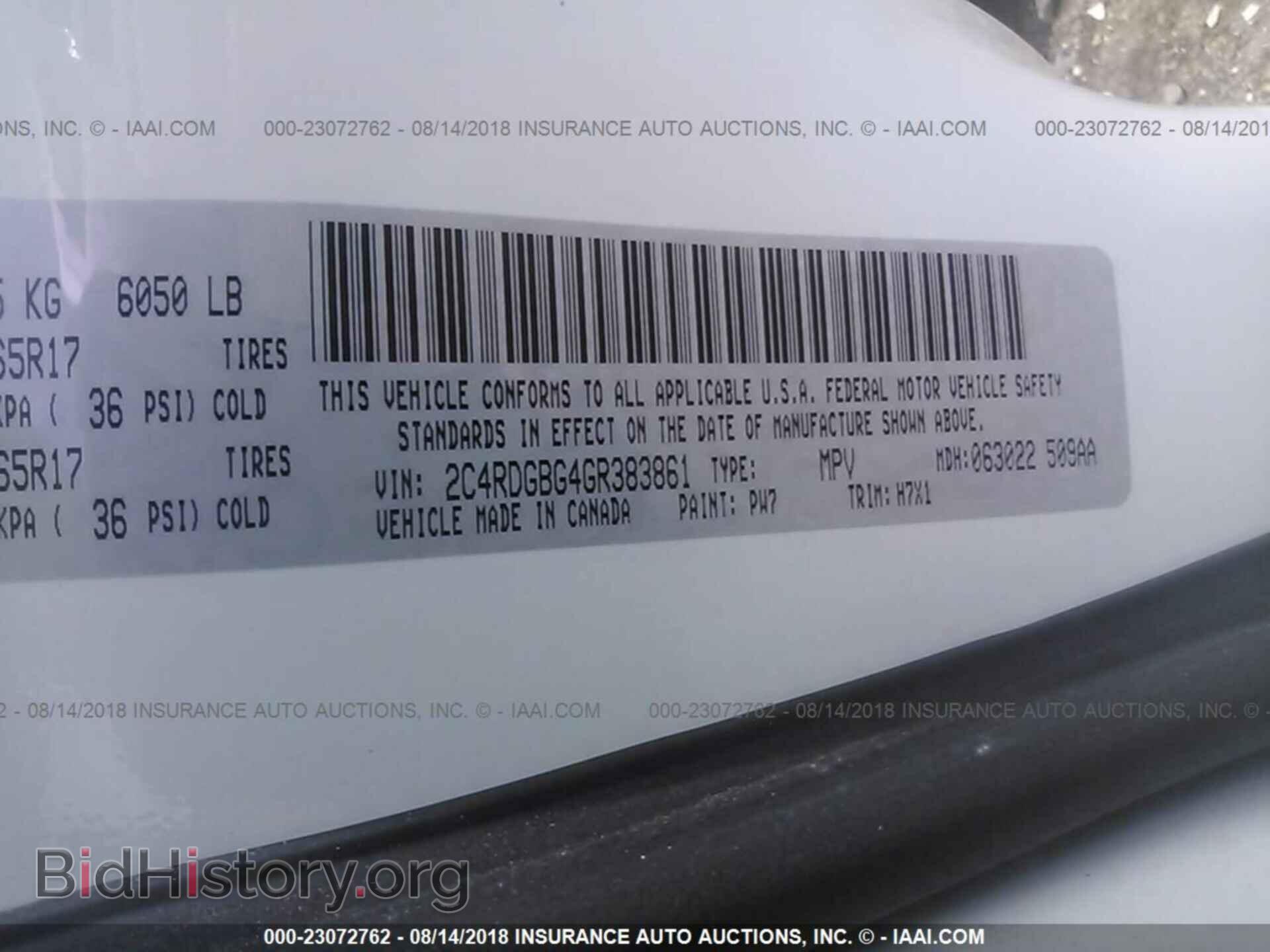 2016 Dodge Grand caravan - VIN: 2C4RDGBG4GR383861 - Фото 9