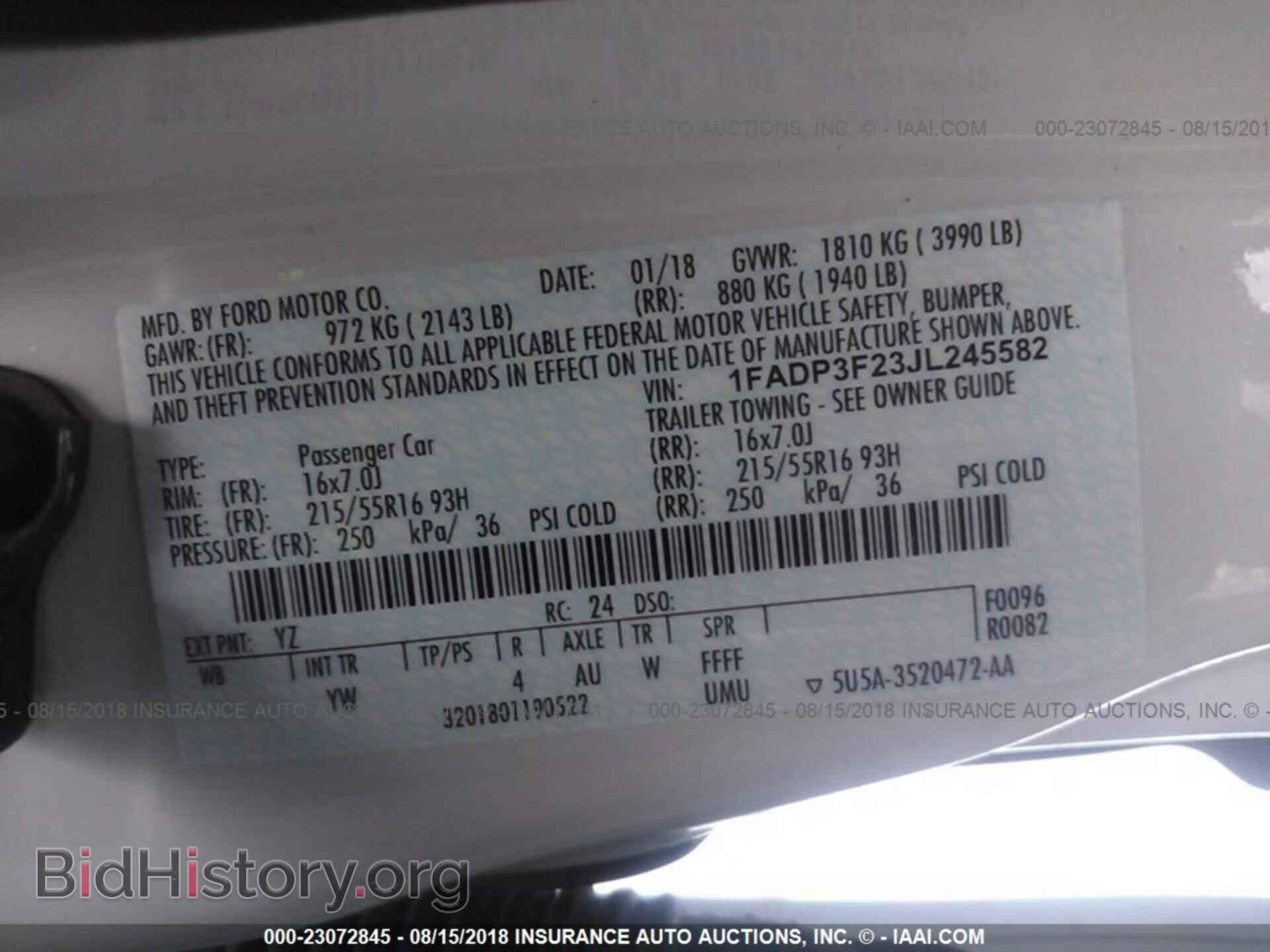 2018 Ford Focus - VIN: 1FADP3F23JL245582 - Фото 9
