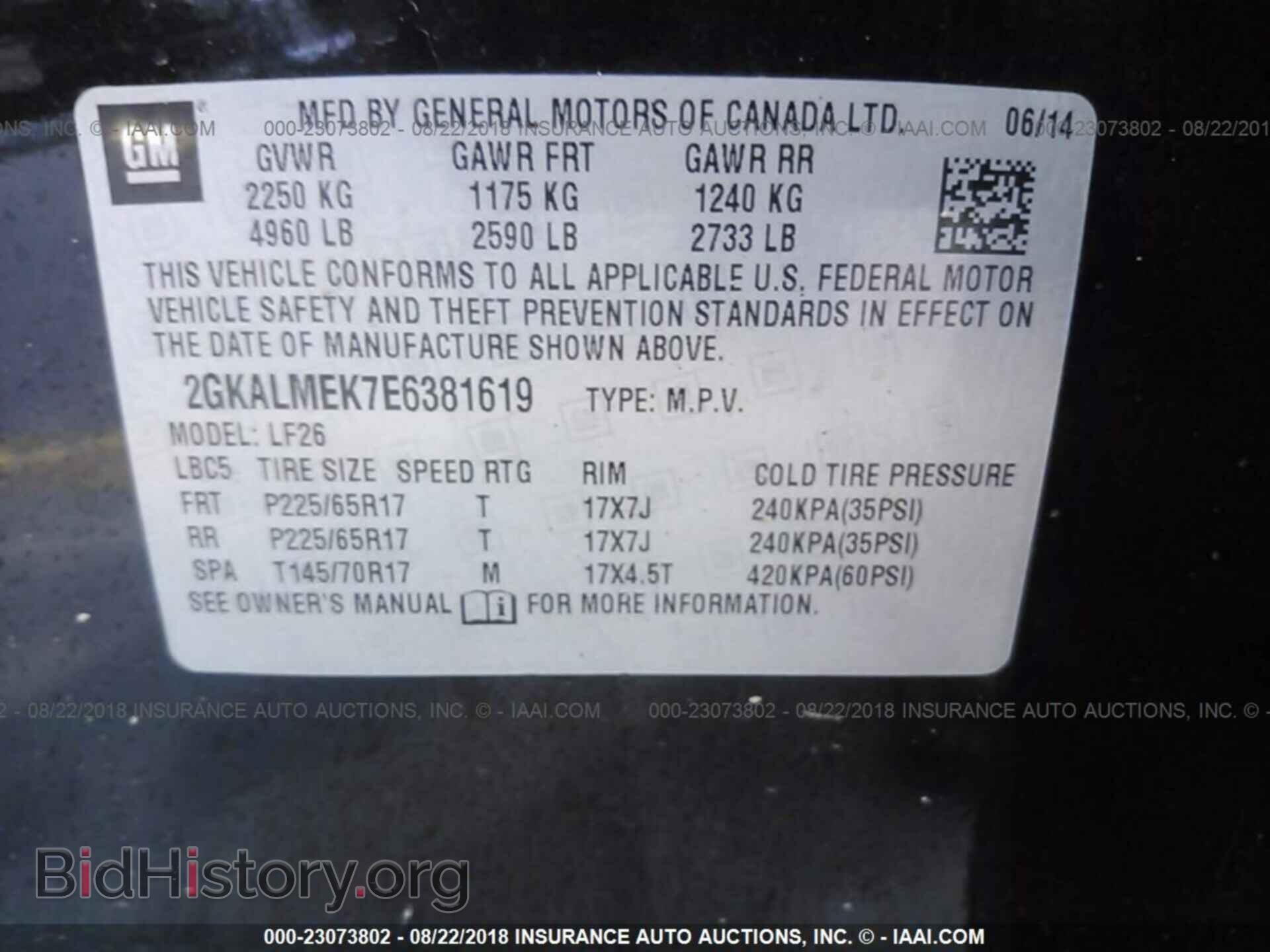 2014 Gmc Terrain - VIN: 2GKALMEK7E6381619 - Photo 9