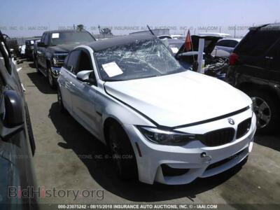 2018 BMW M3, белый — VIN WBS8M9C59J5K98631, IAAI
