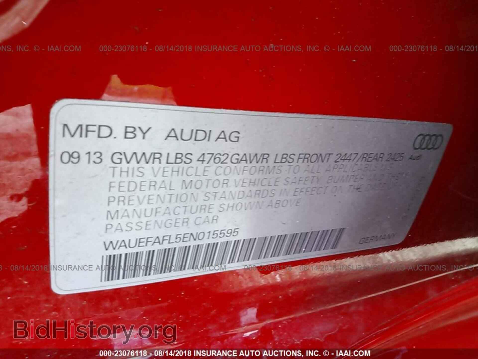 2014 Audi A4 - VIN: WAUEFAFL5EN015595 - Фото 9