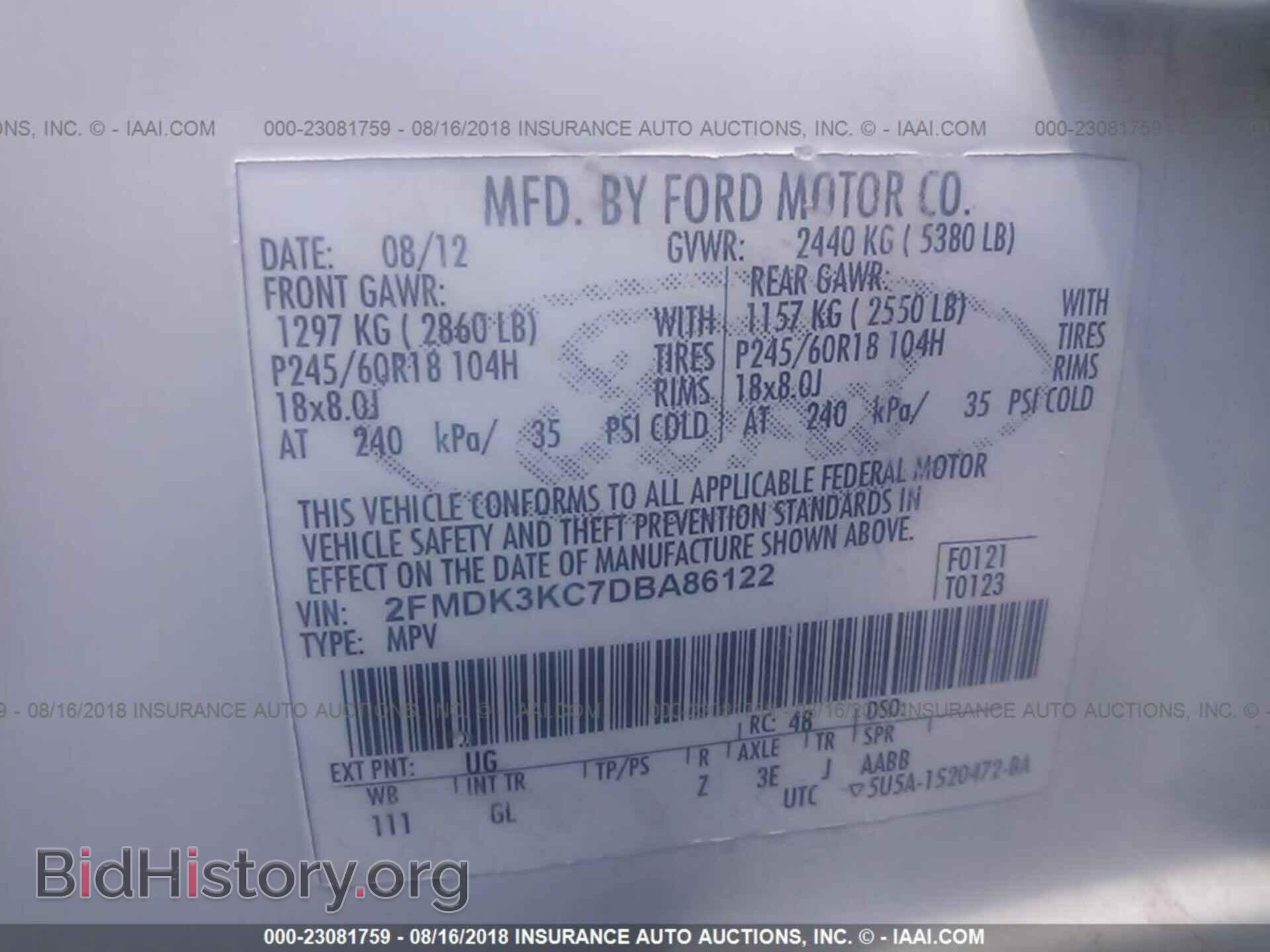 2013 Ford Edge - VIN: 2FMDK3KC7DBA86122 - Photo 9