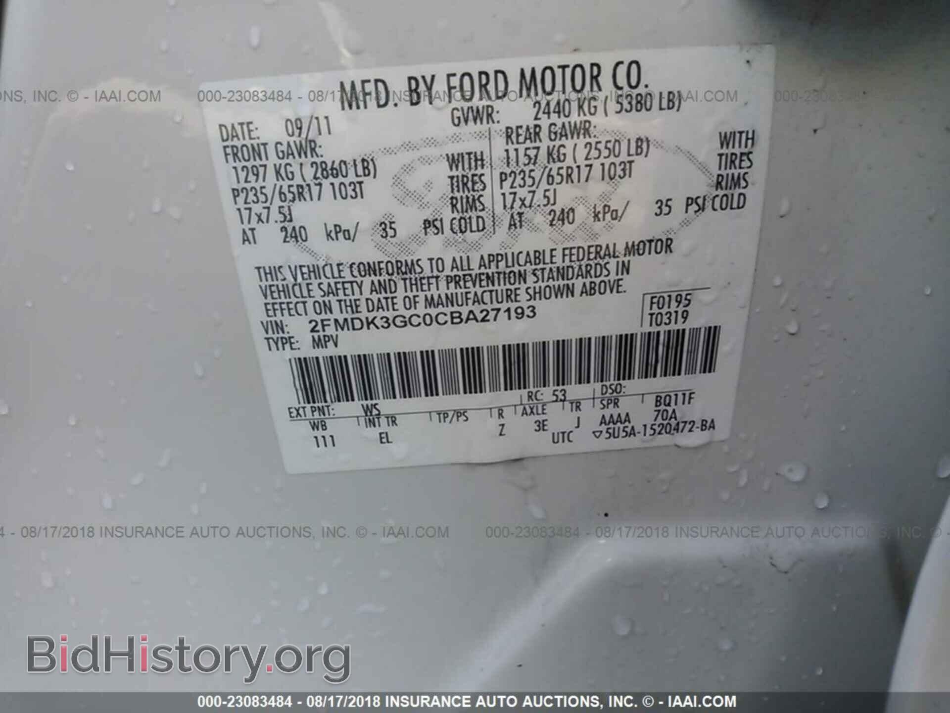 2012 Ford Edge - VIN: 2FMDK3GC0CBA27193 - Photo 9