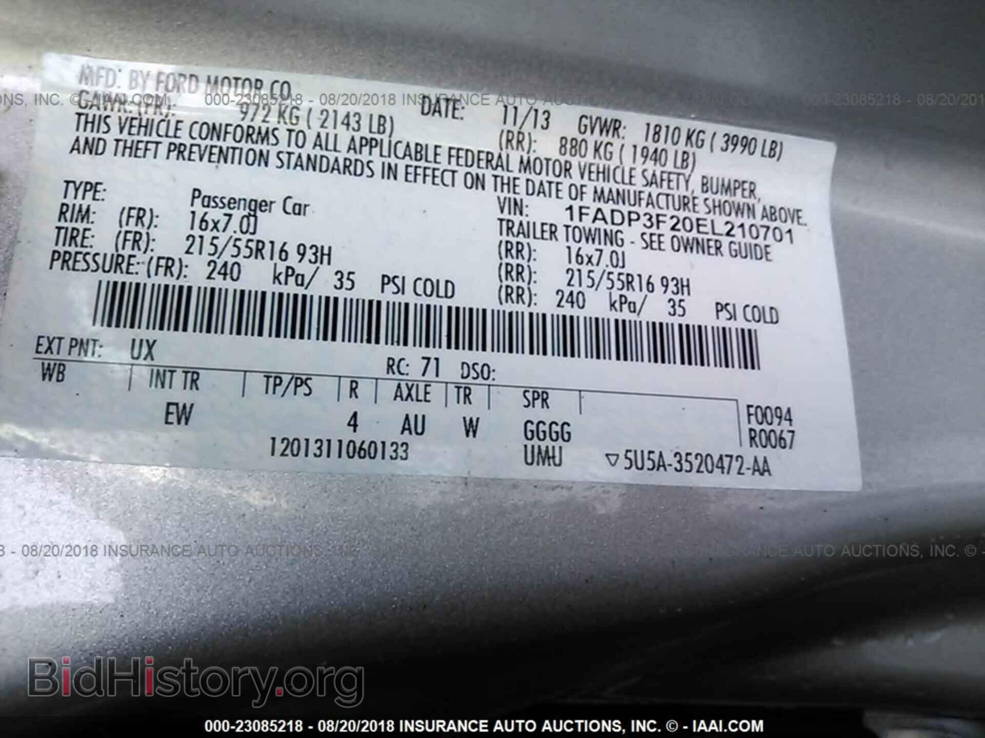 2014 Ford Focus - VIN: 1FADP3F20EL210701 - Фото 9