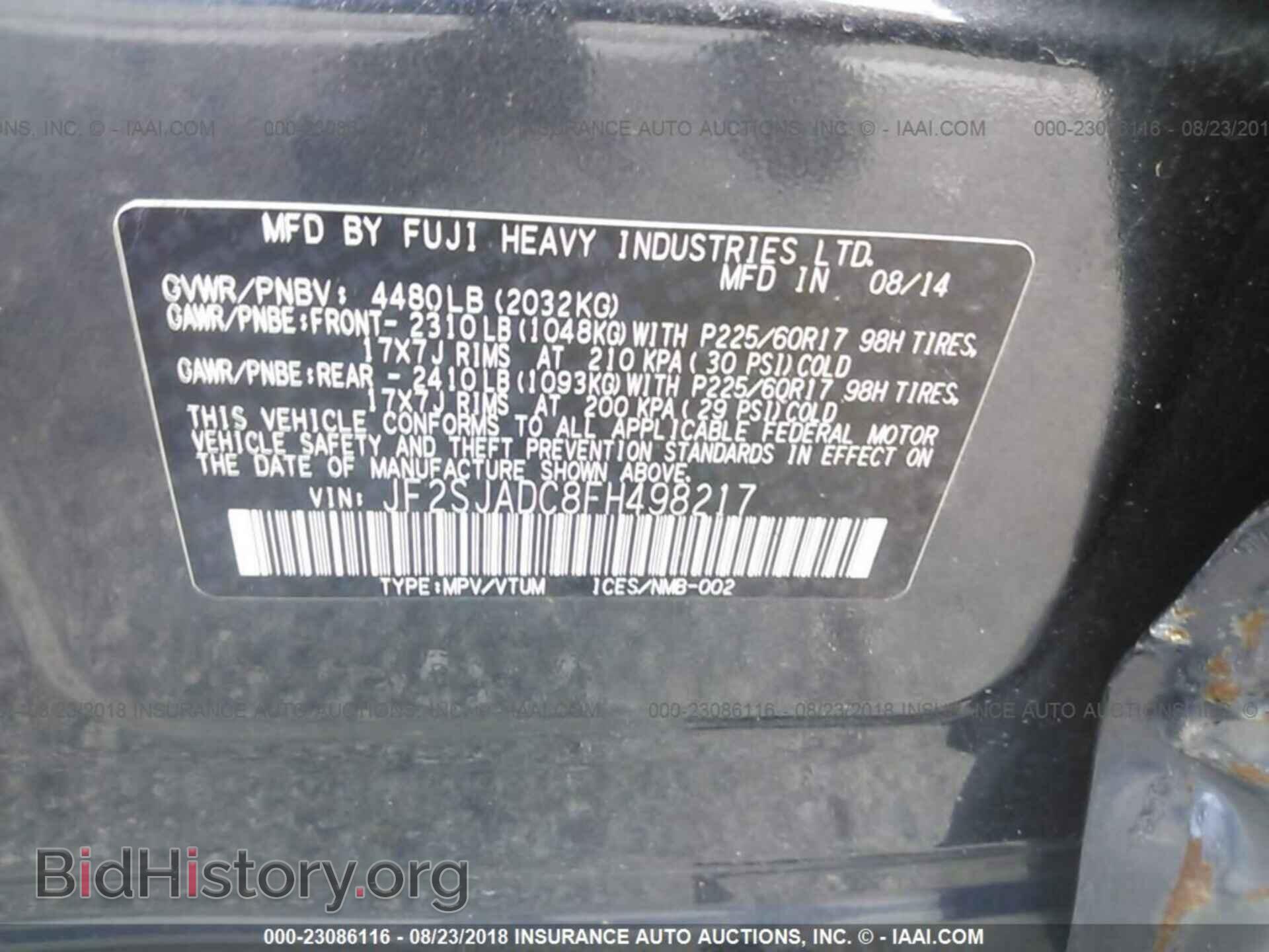 2015 Subaru Forester - VIN: JF2SJADC8FH498217 - Photo 9
