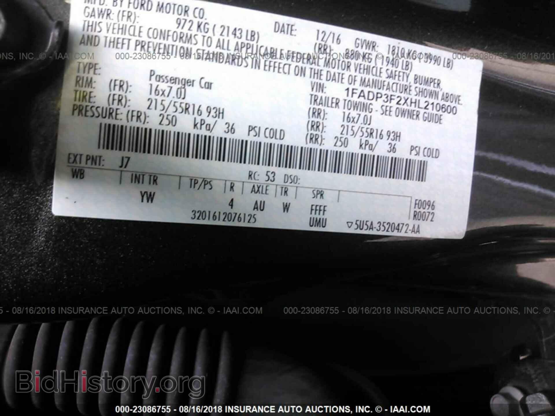 2017 FORD FOCUS - VIN: 1FADP3F2XHL210600 - Photo 9