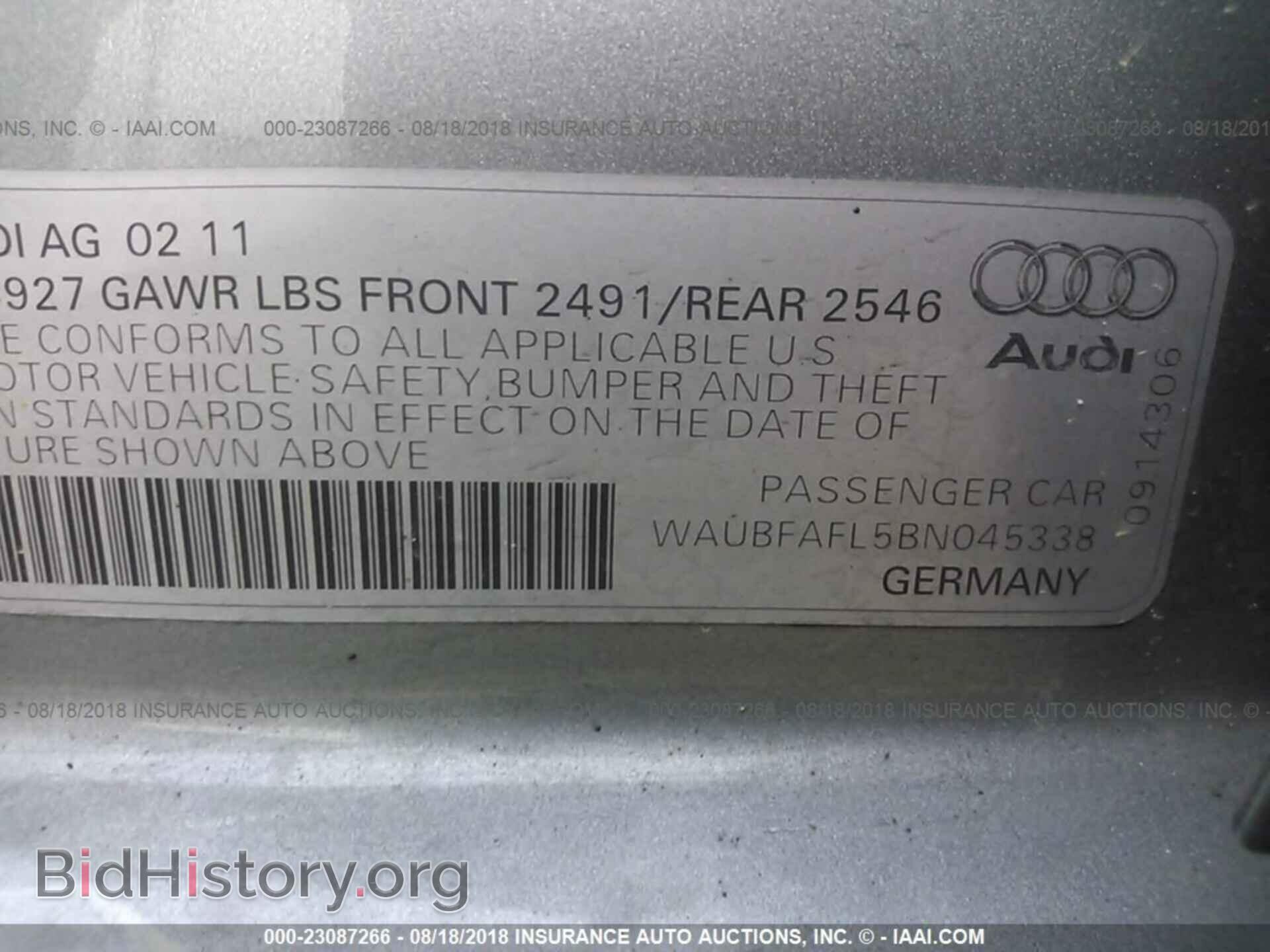 2011 Audi A4 - VIN: WAUBFAFL5BN045338 - Photo 9
