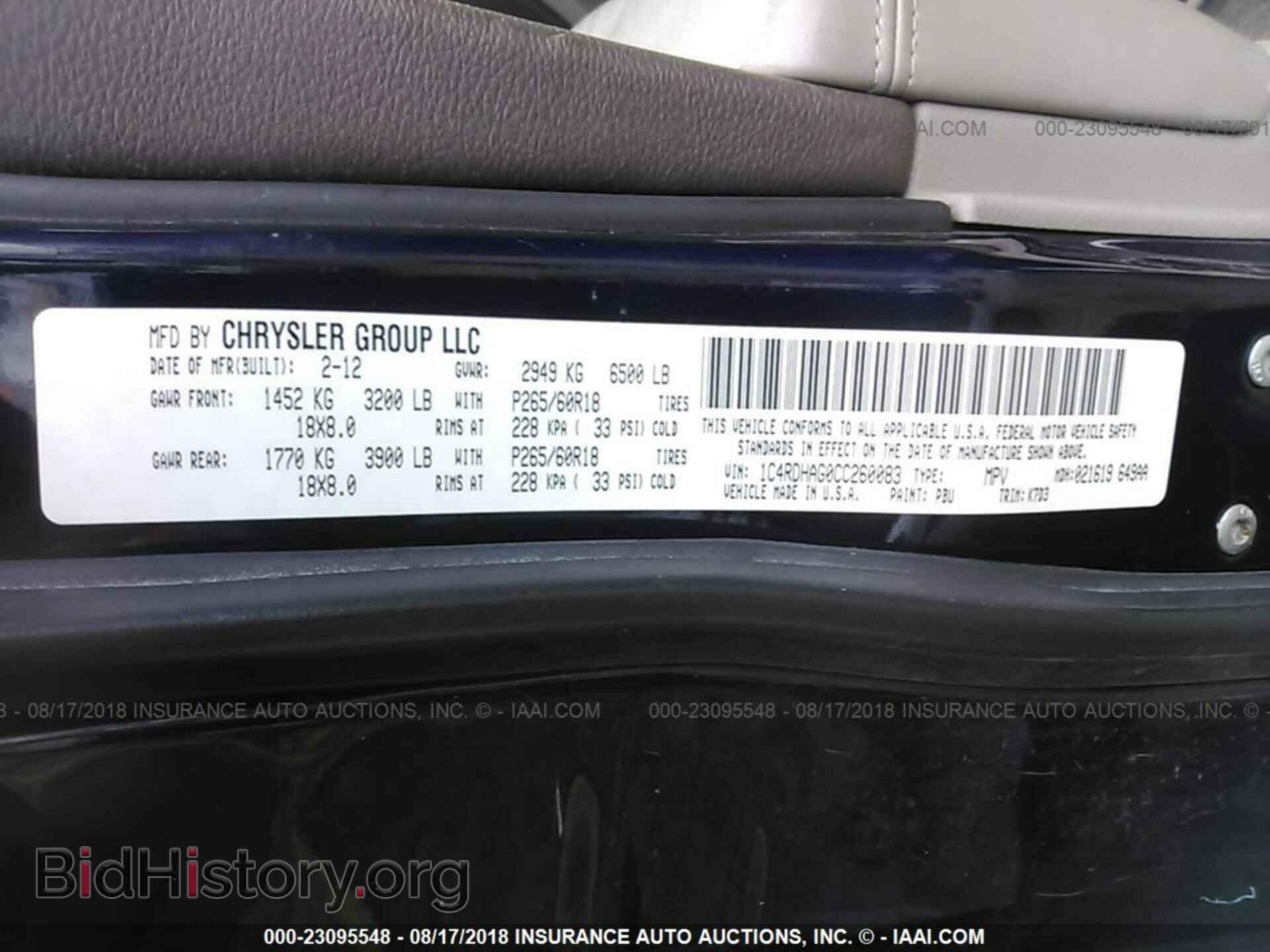 2012 Dodge Durango - VIN: 1C4RDHAG0CC260083 - Фото 9