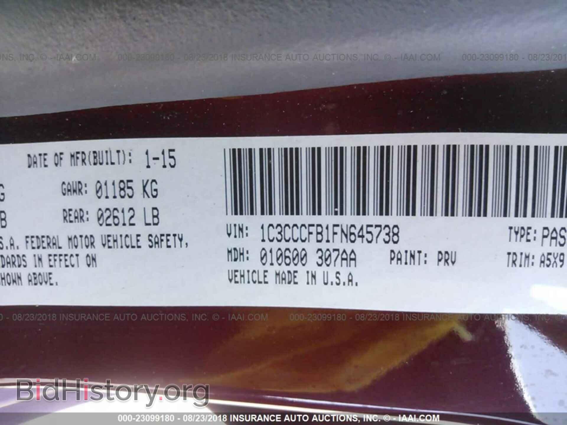 2015 Chrysler 200 - VIN: 1C3CCCFB1FN645738 - Photo 9