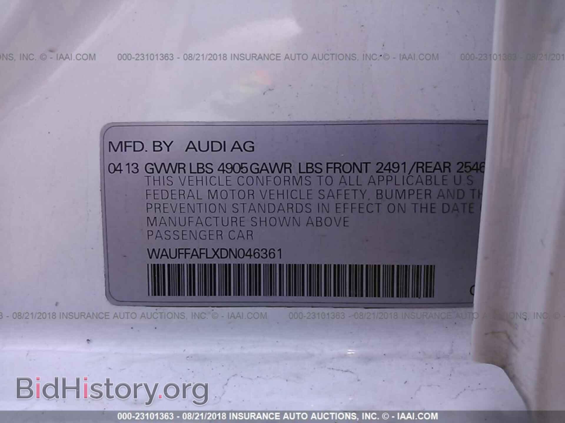 2013 Audi A4 - VIN: WAUFFAFLXDN046361 - Фото 9