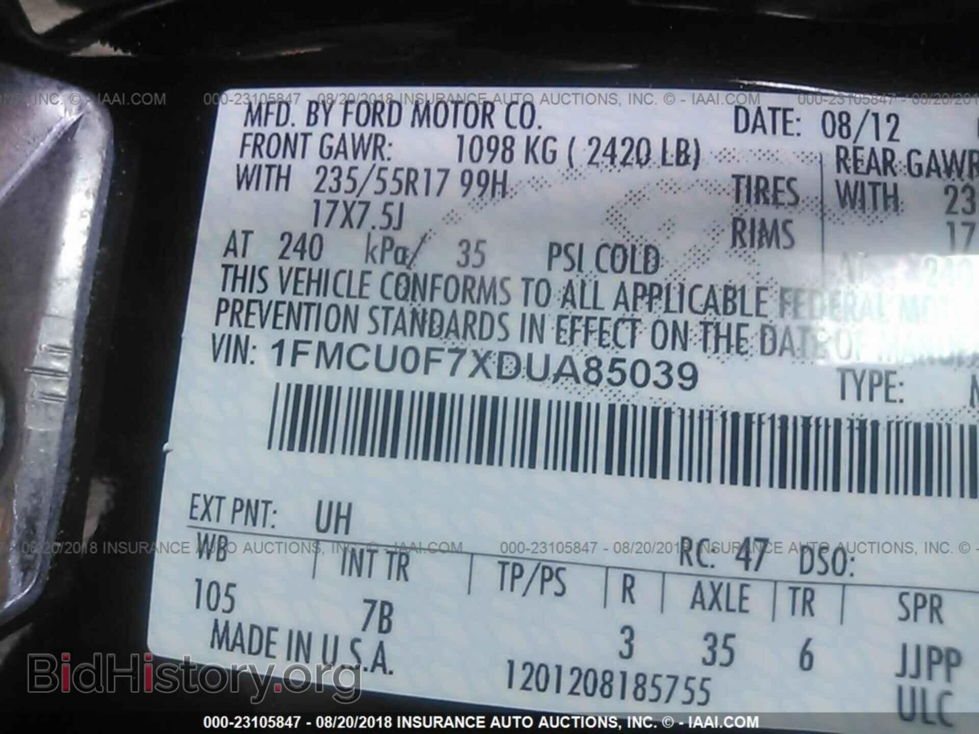 2013 Ford Escape - VIN: 1FMCU0F7XDUA85039 - Photo 9