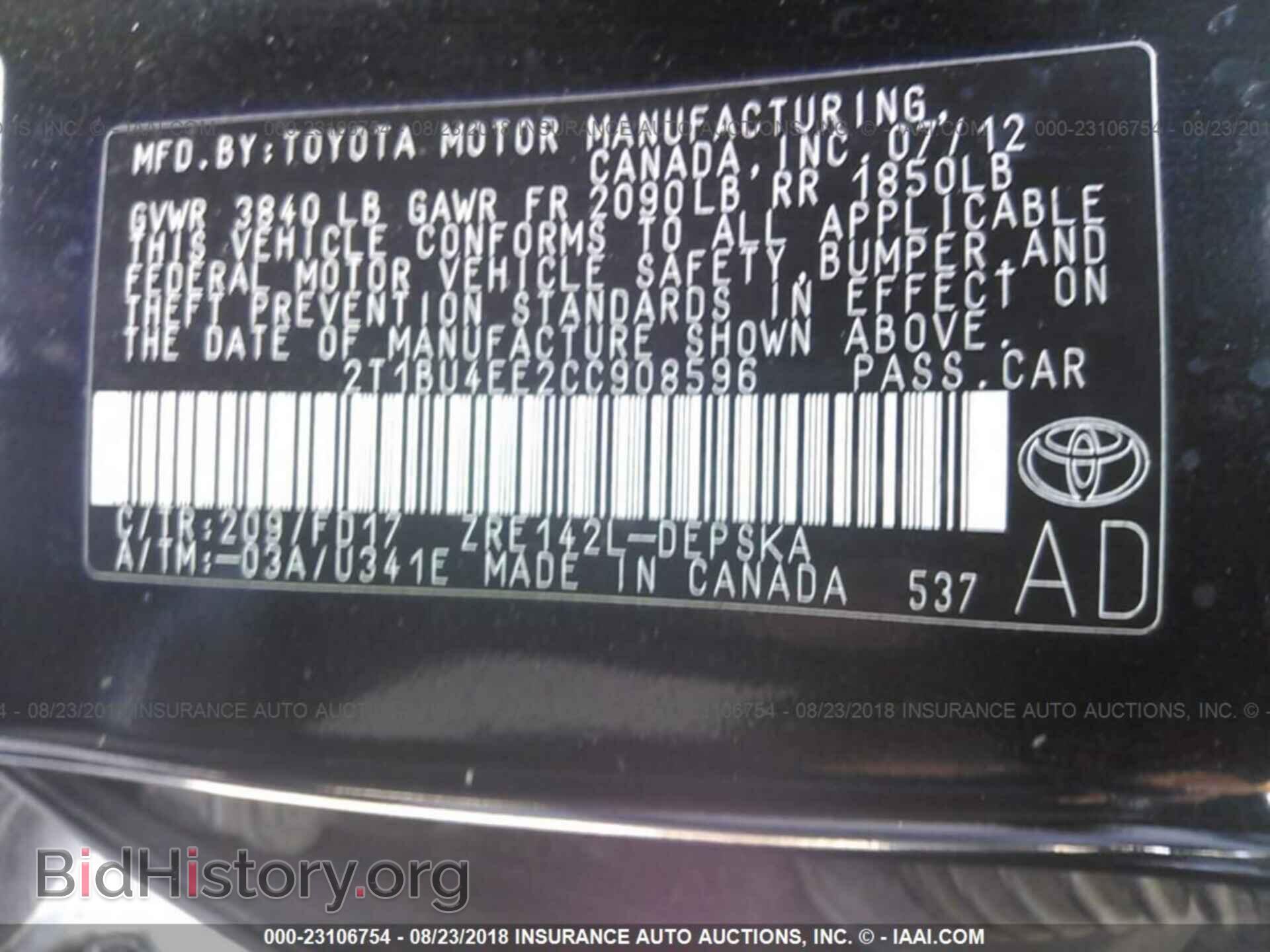 2012 Toyota Corolla - VIN: 2T1BU4EE2CC908596 - Photo 9