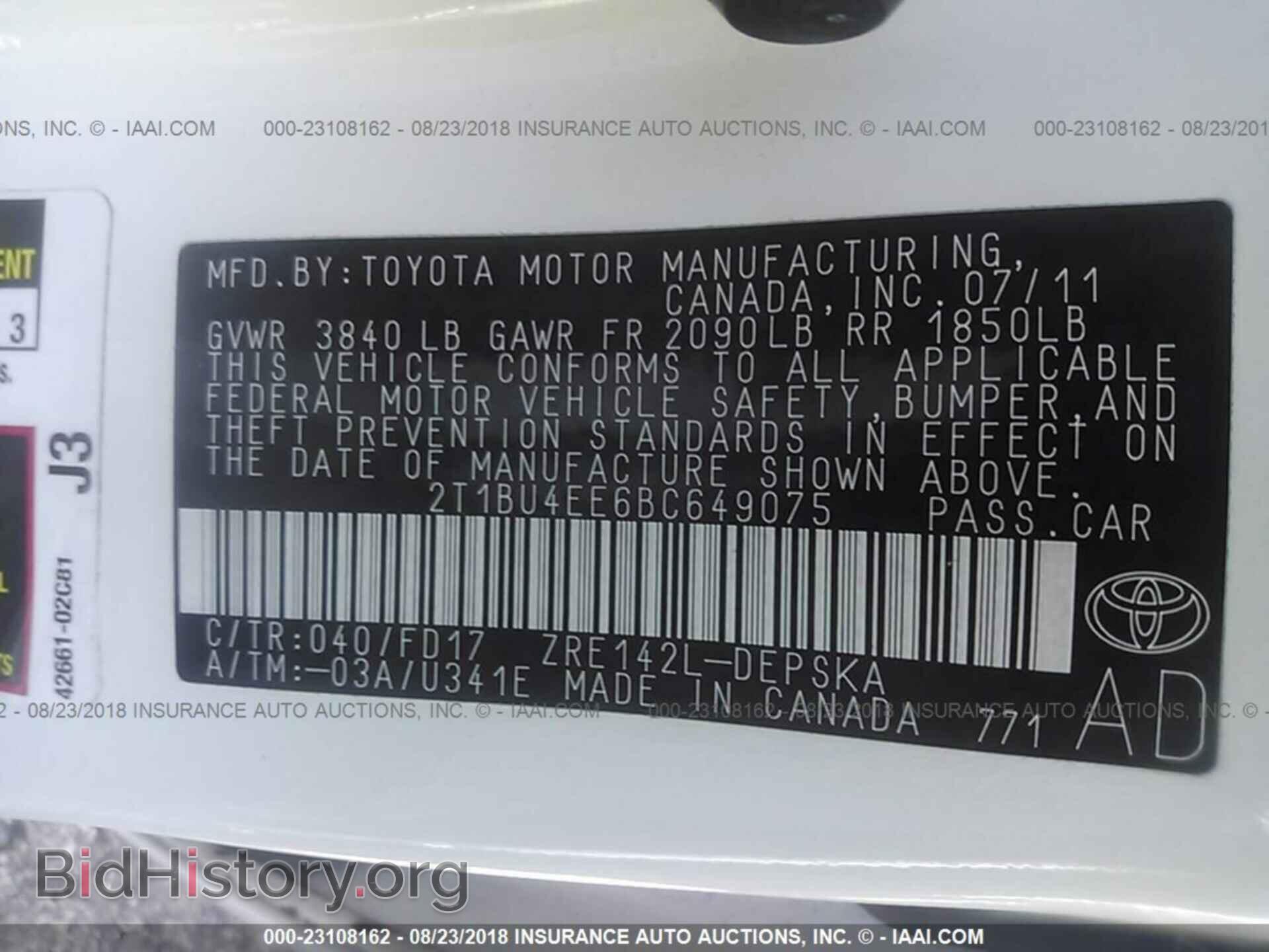 2011 Toyota Corolla - VIN: 2T1BU4EE6BC649075 - Photo 9