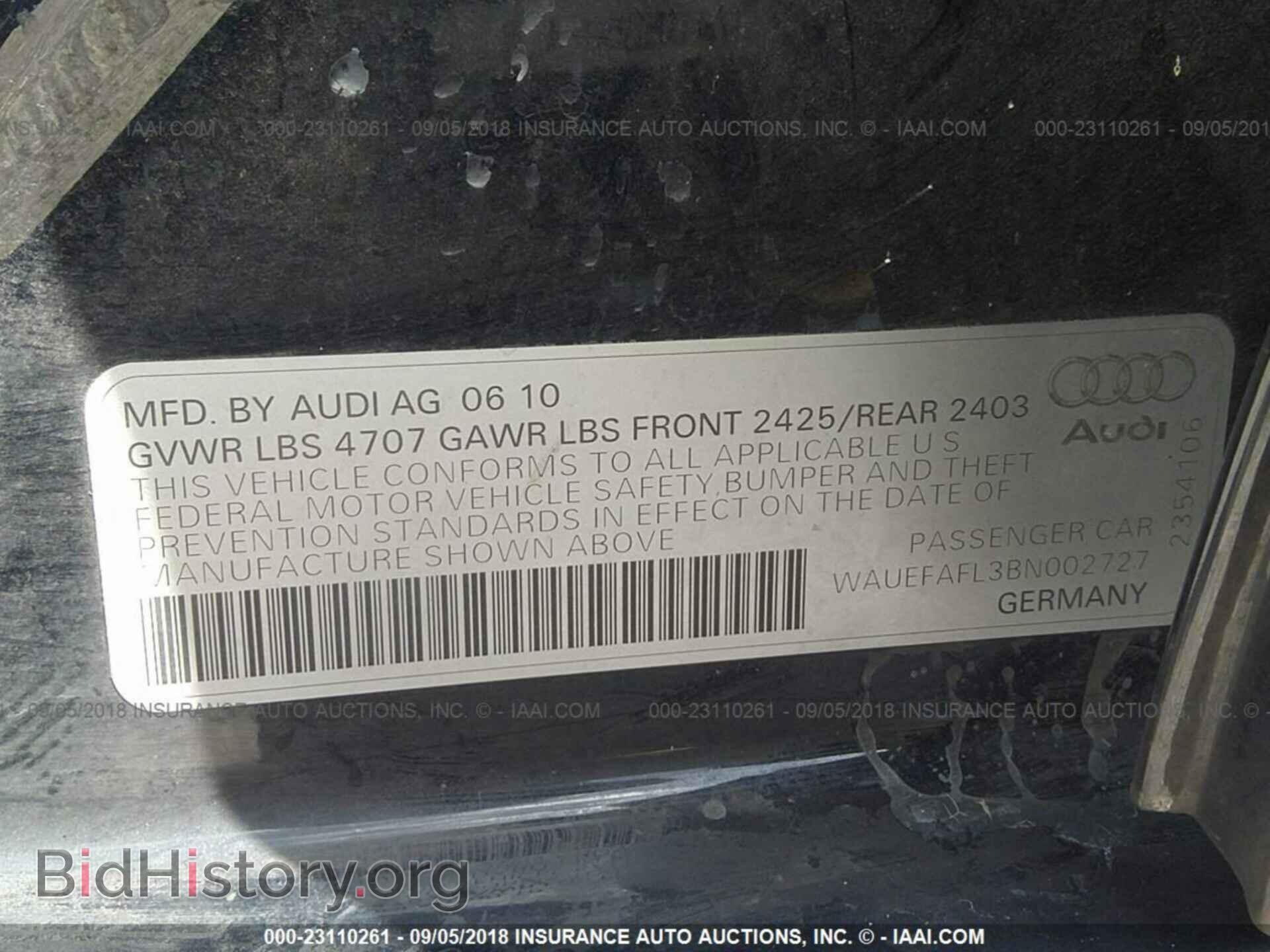 2011 Audi A4 - VIN: WAUEFAFL3BN002727 - Photo 9
