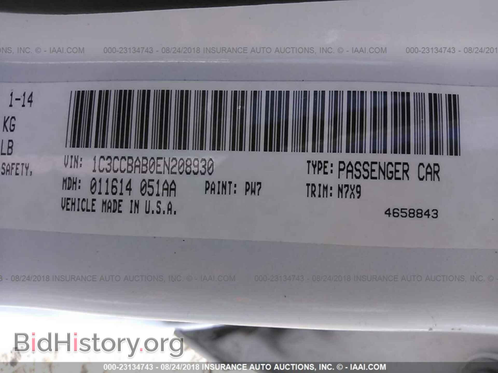 2014 Chrysler 200 - VIN: 1C3CCBAB0EN208930 - Photo 9
