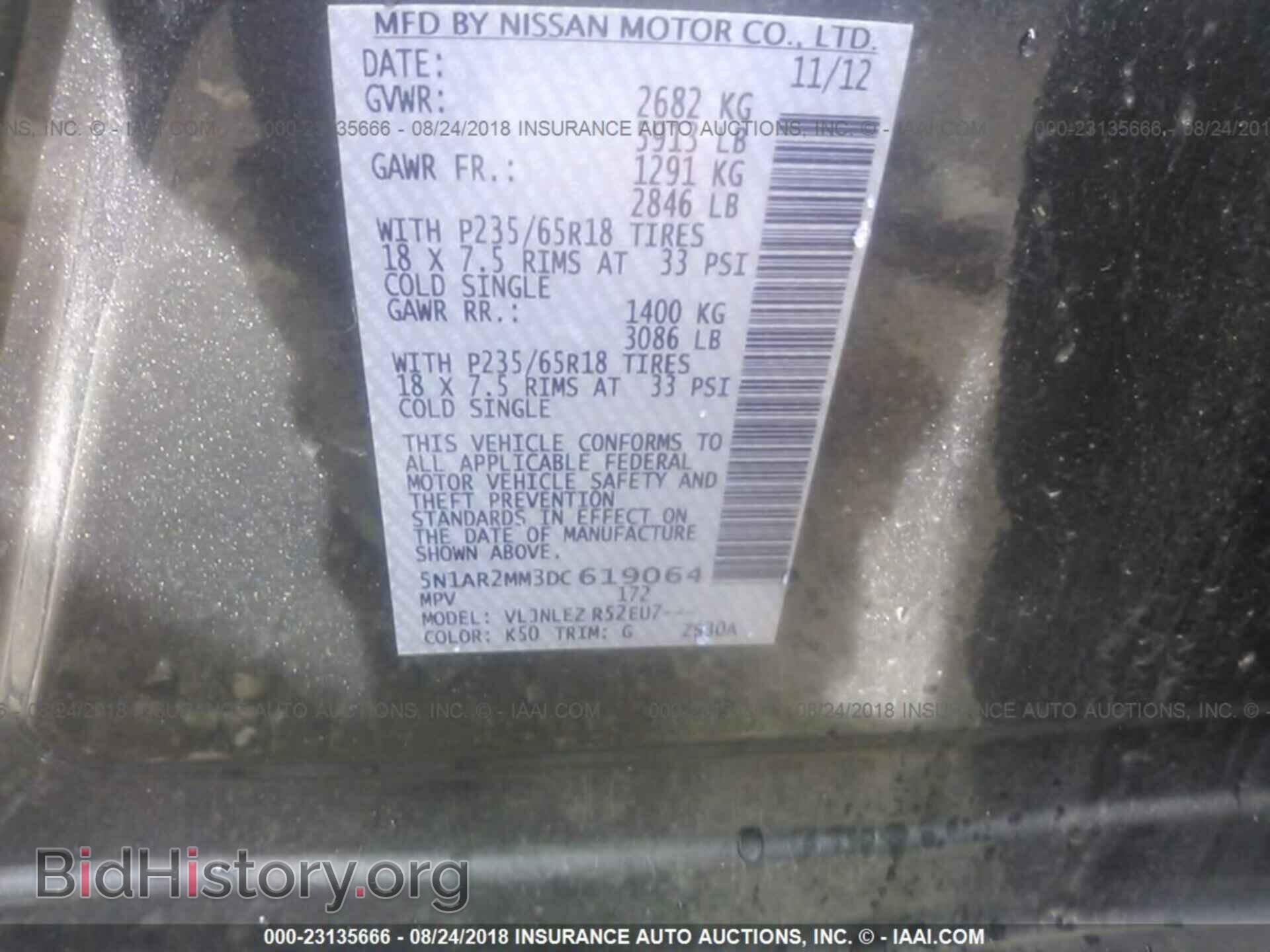 2013 NISSAN PATHFINDER - VIN: 5N1AR2MM3DC619064 - Фото 9