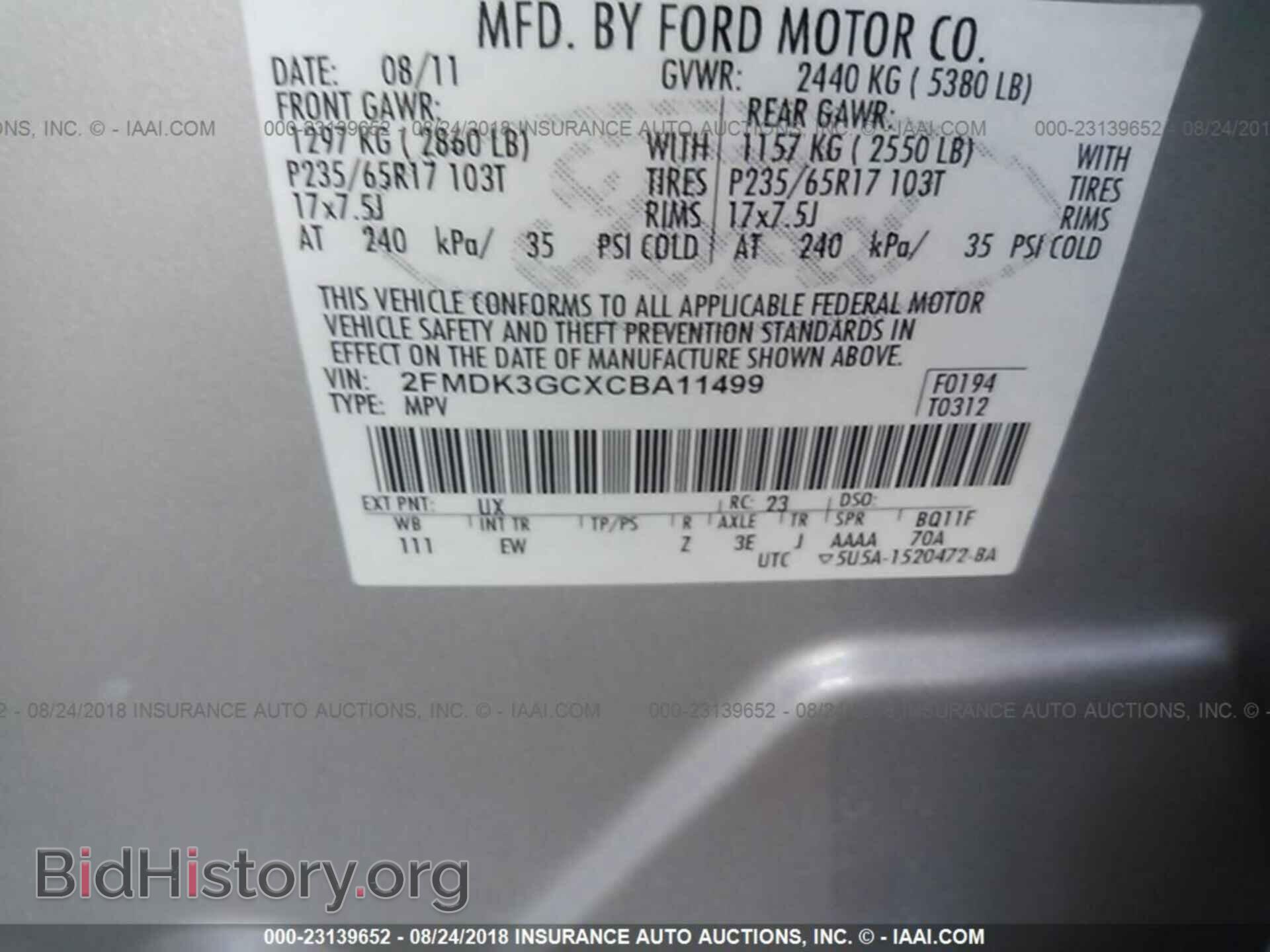 2012 Ford Edge - VIN: 2FMDK3GCXCBA11499 - Photo 9