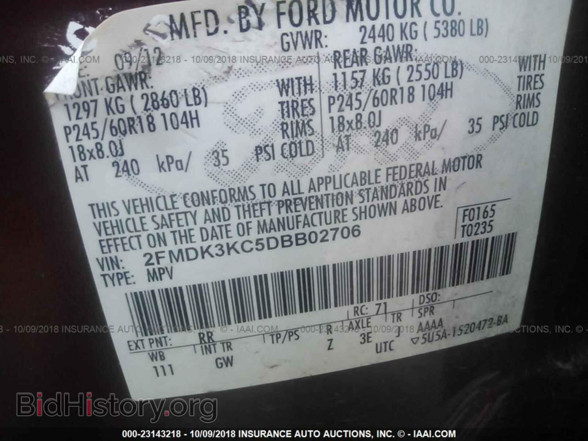 2013 Ford Edge - VIN: 2FMDK3KC5DBB02706 - Photo 9