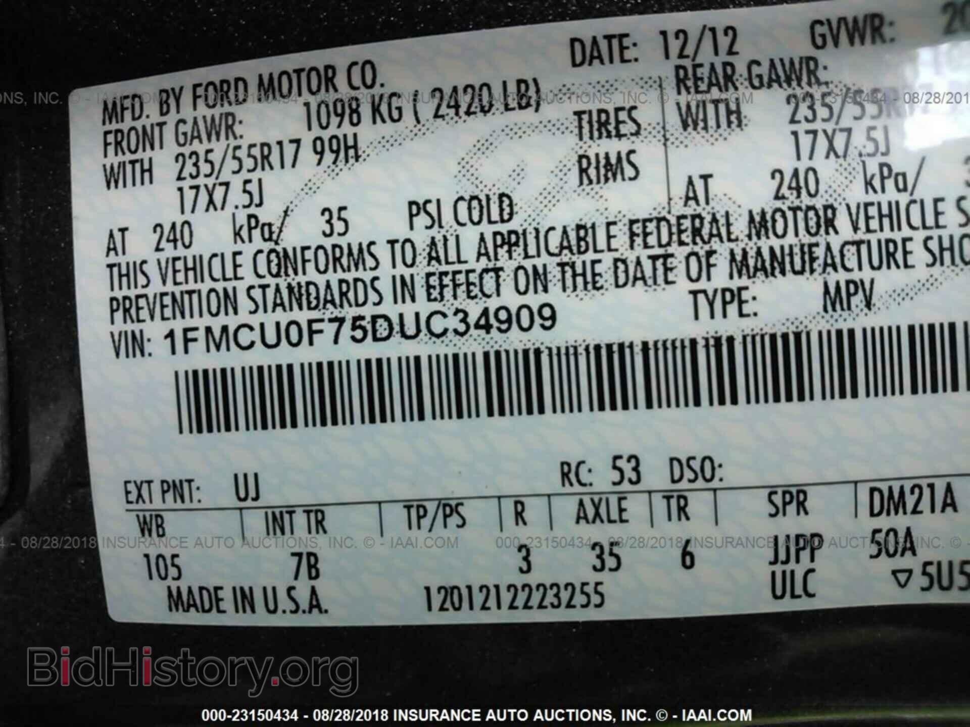 2013 Ford Escape - VIN: 1FMCU0F75DUC34909 - Photo 9