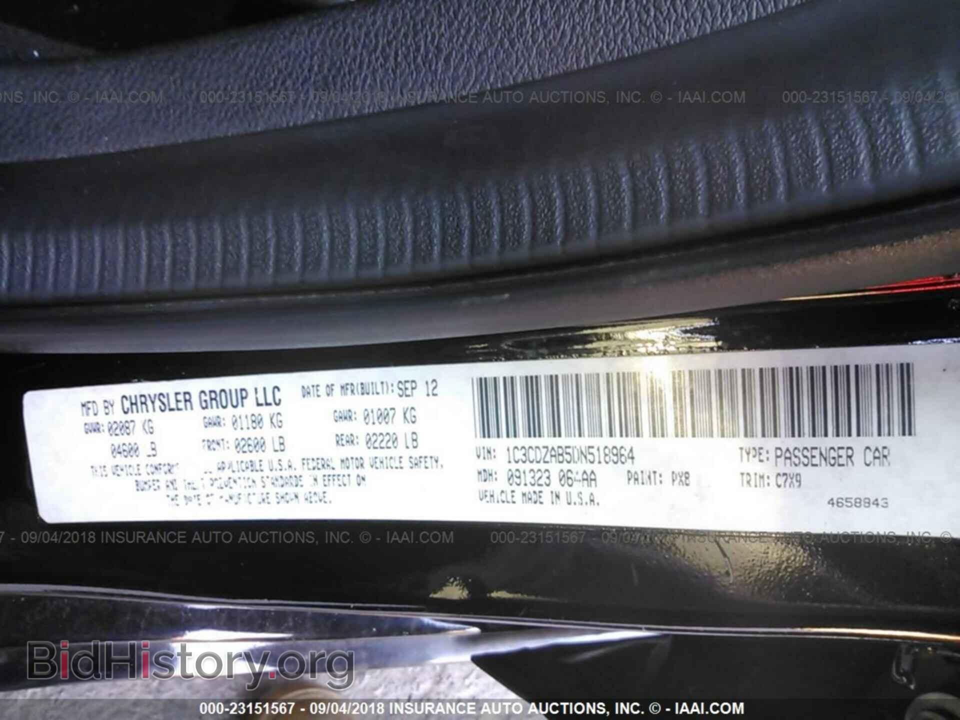 2013 DODGE AVENGER - VIN: 1C3CDZAB5DN518964 - Photo 9
