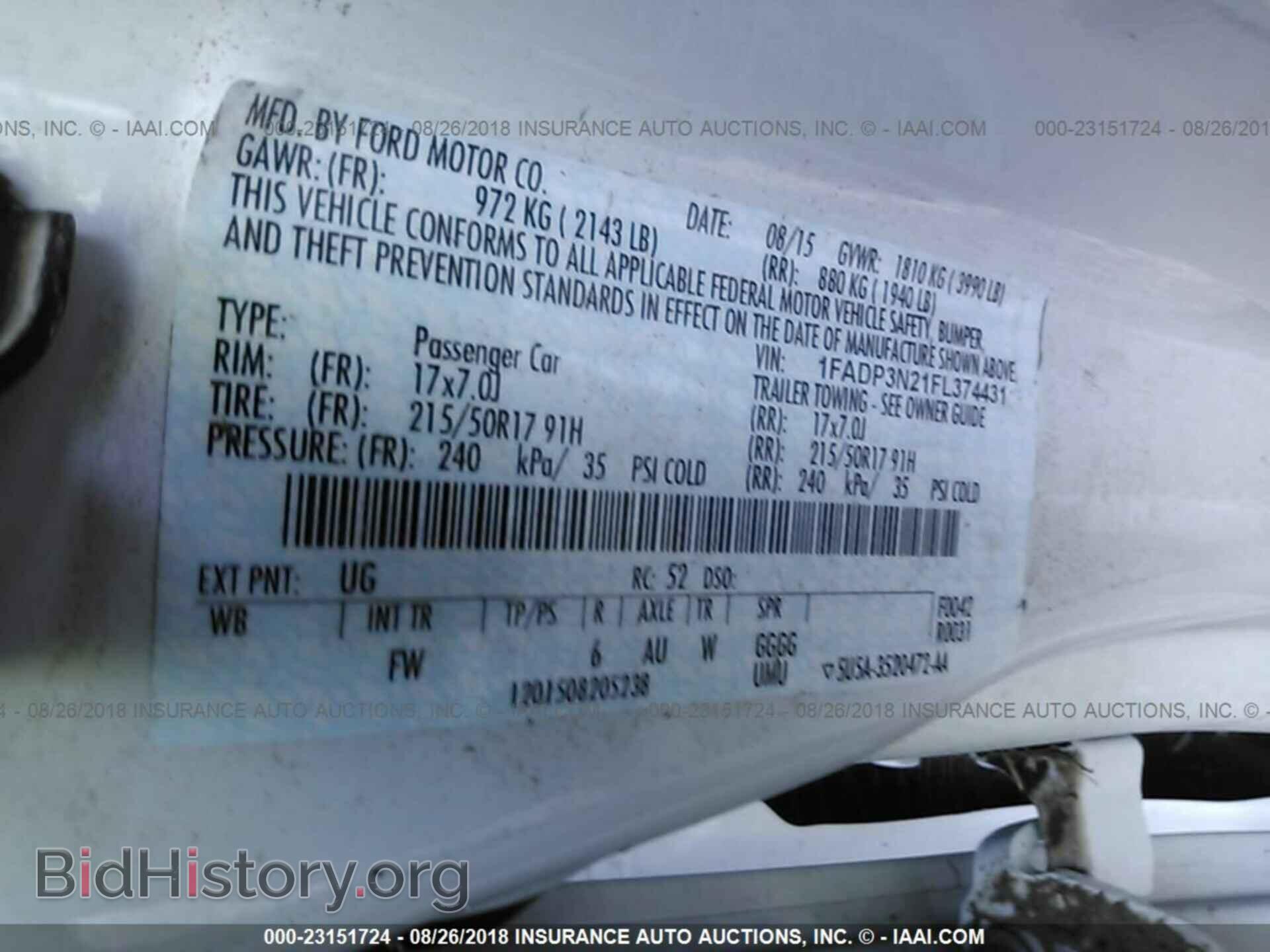 2015 FORD FOCUS - VIN: 1FADP3N21FL374431 - Photo 9
