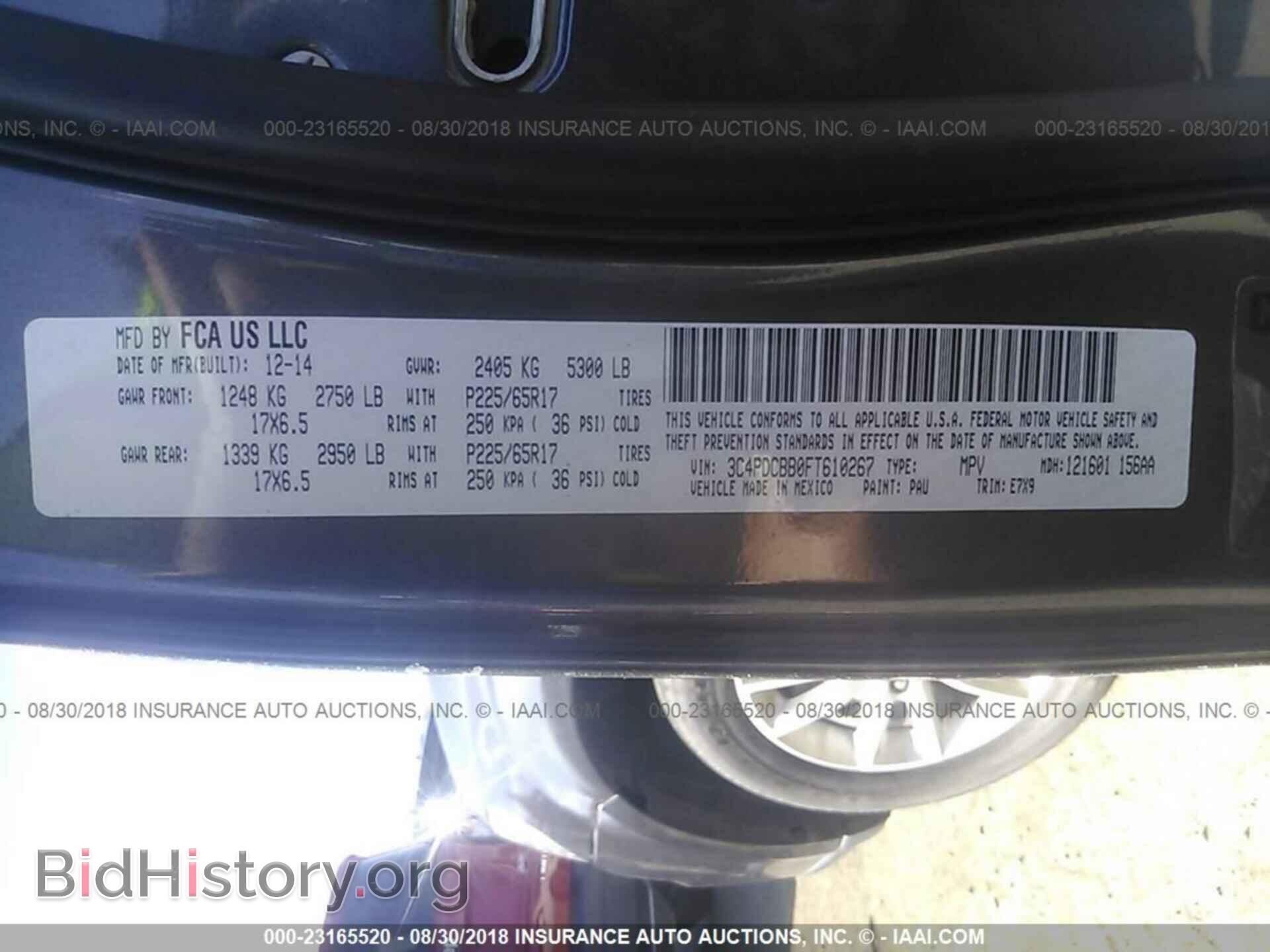 2015 DODGE JOURNEY - VIN: 3C4PDCBB0FT610267 - Photo 9