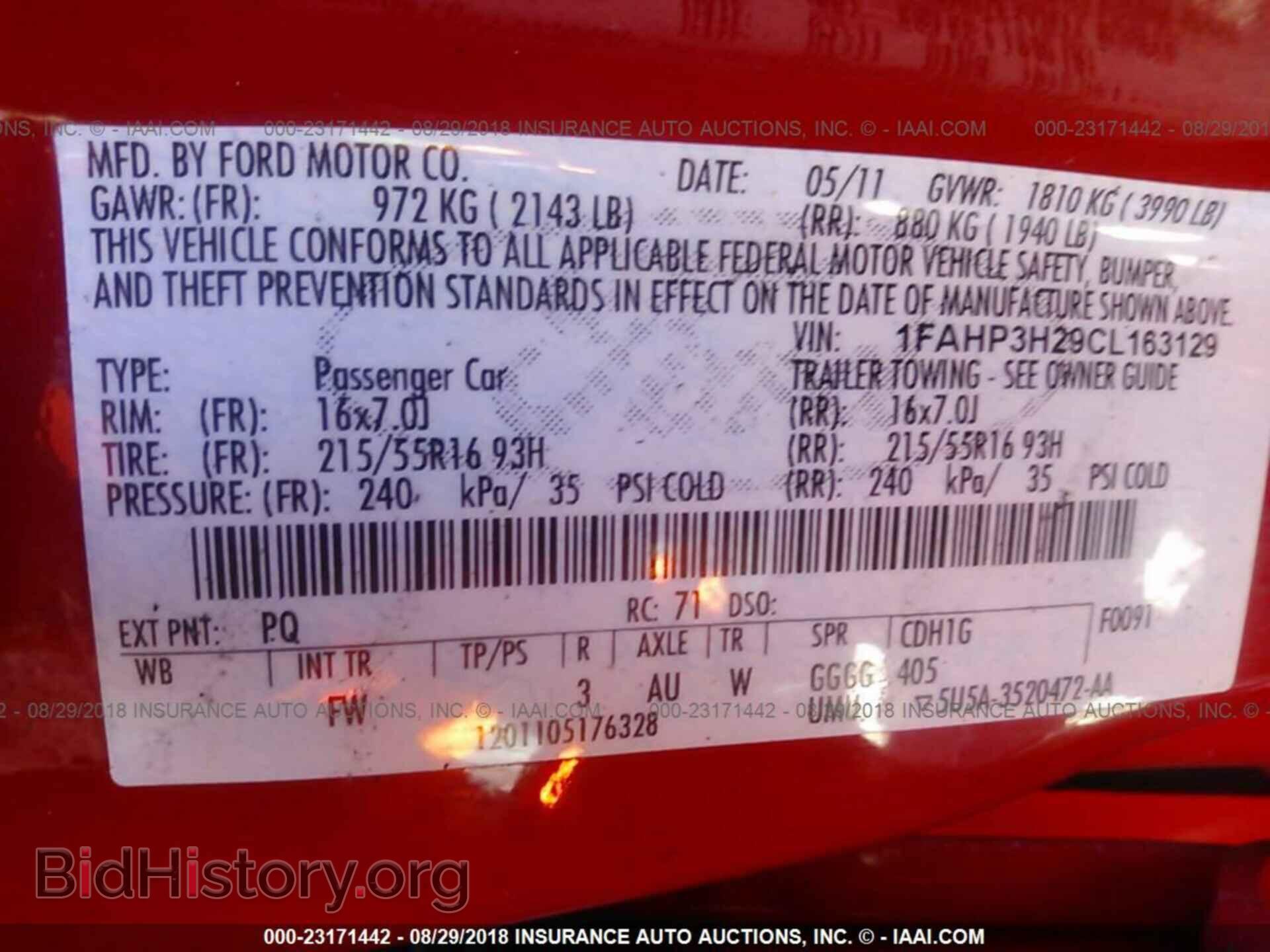 2012 Ford Focus - VIN: 1FAHP3H29CL163129 - Фото 9