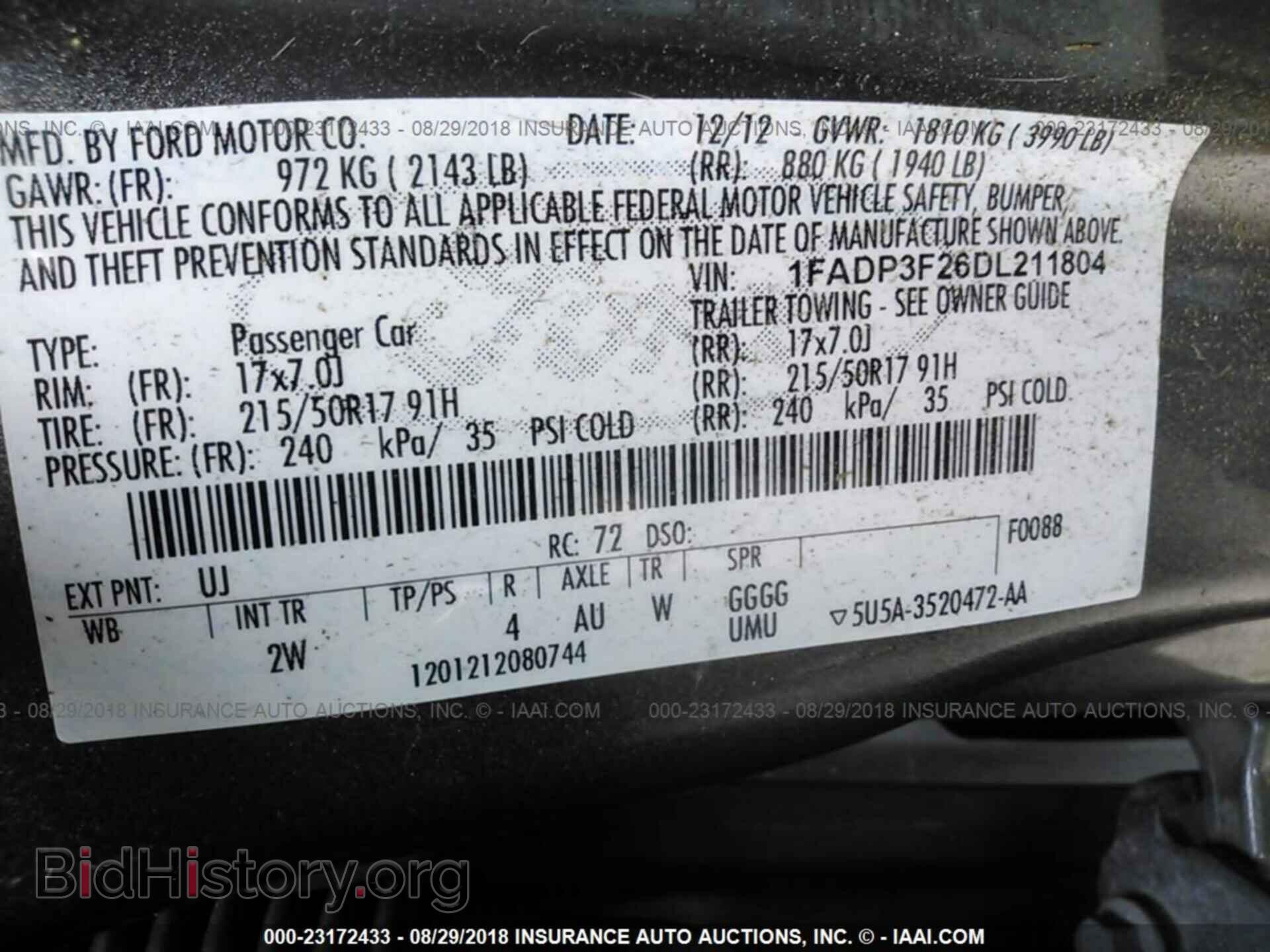 2013 Ford Focus - VIN: 1FADP3F26DL211804 - Фото 9