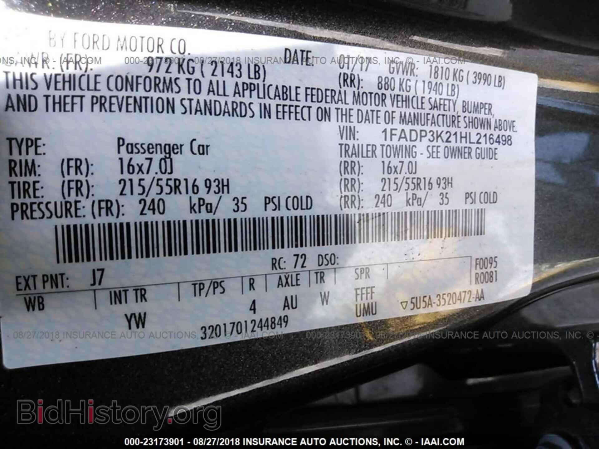 2017 Ford Focus - VIN: 1FADP3K21HL216498 - Фото 9