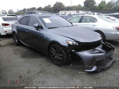 2015 Lexus IS, серый — VIN JTHBF1D20F5073596, IAAI