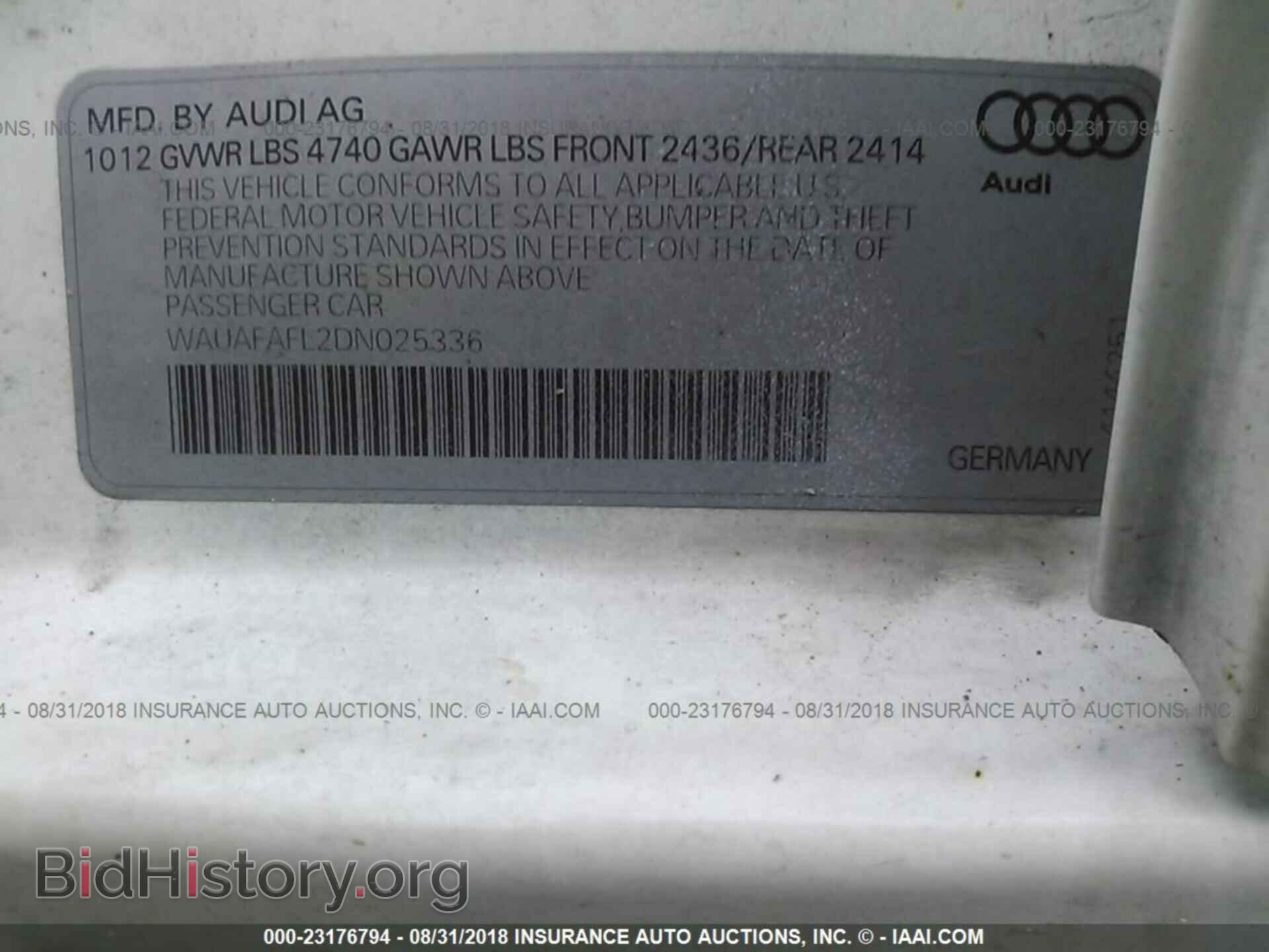 2013 Audi A4 - VIN: WAUAFAFL2DN025336 - Photo 9