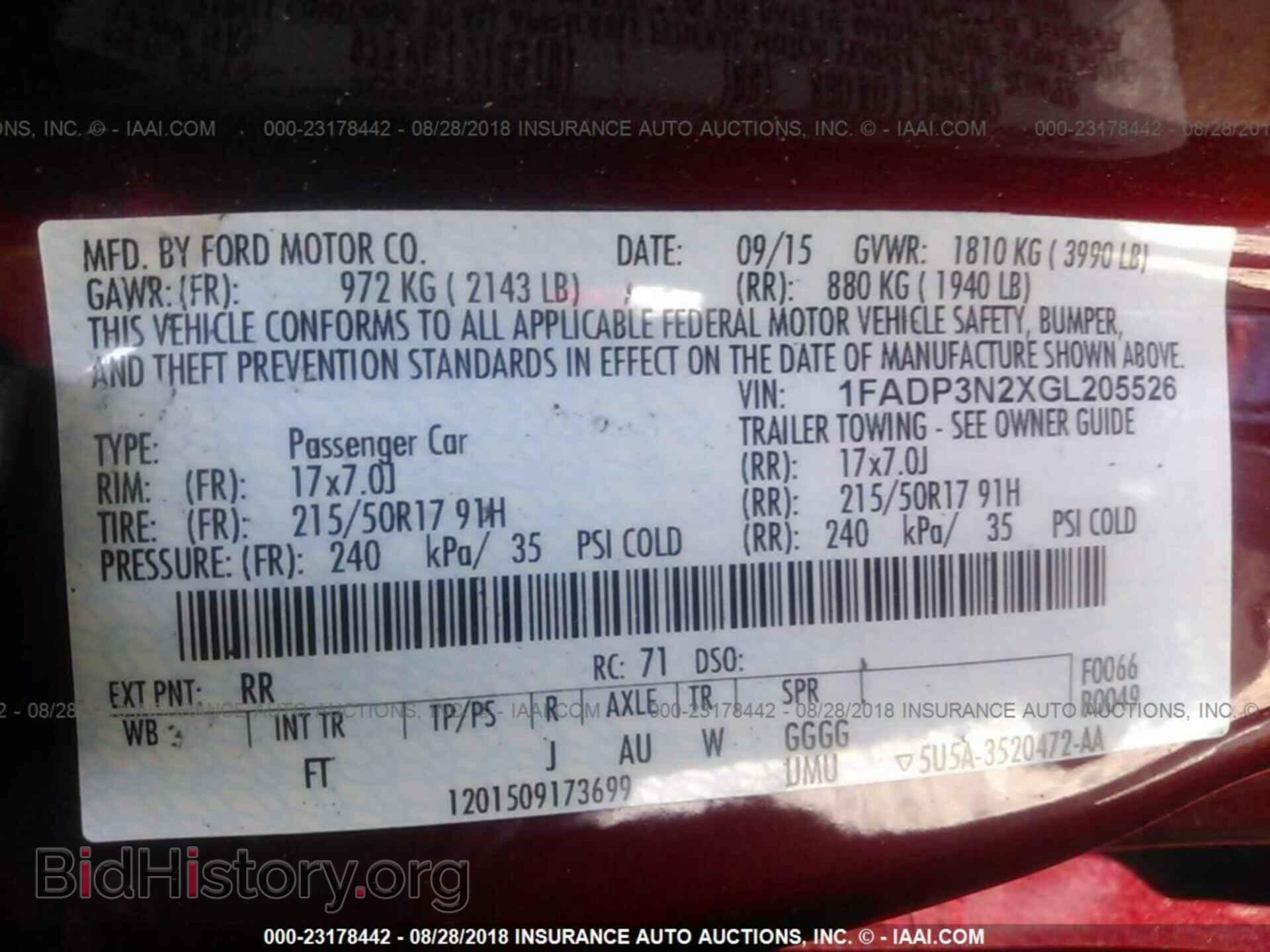 2016 Ford Focus - VIN: 1FADP3N2XGL205526 - Фото 9