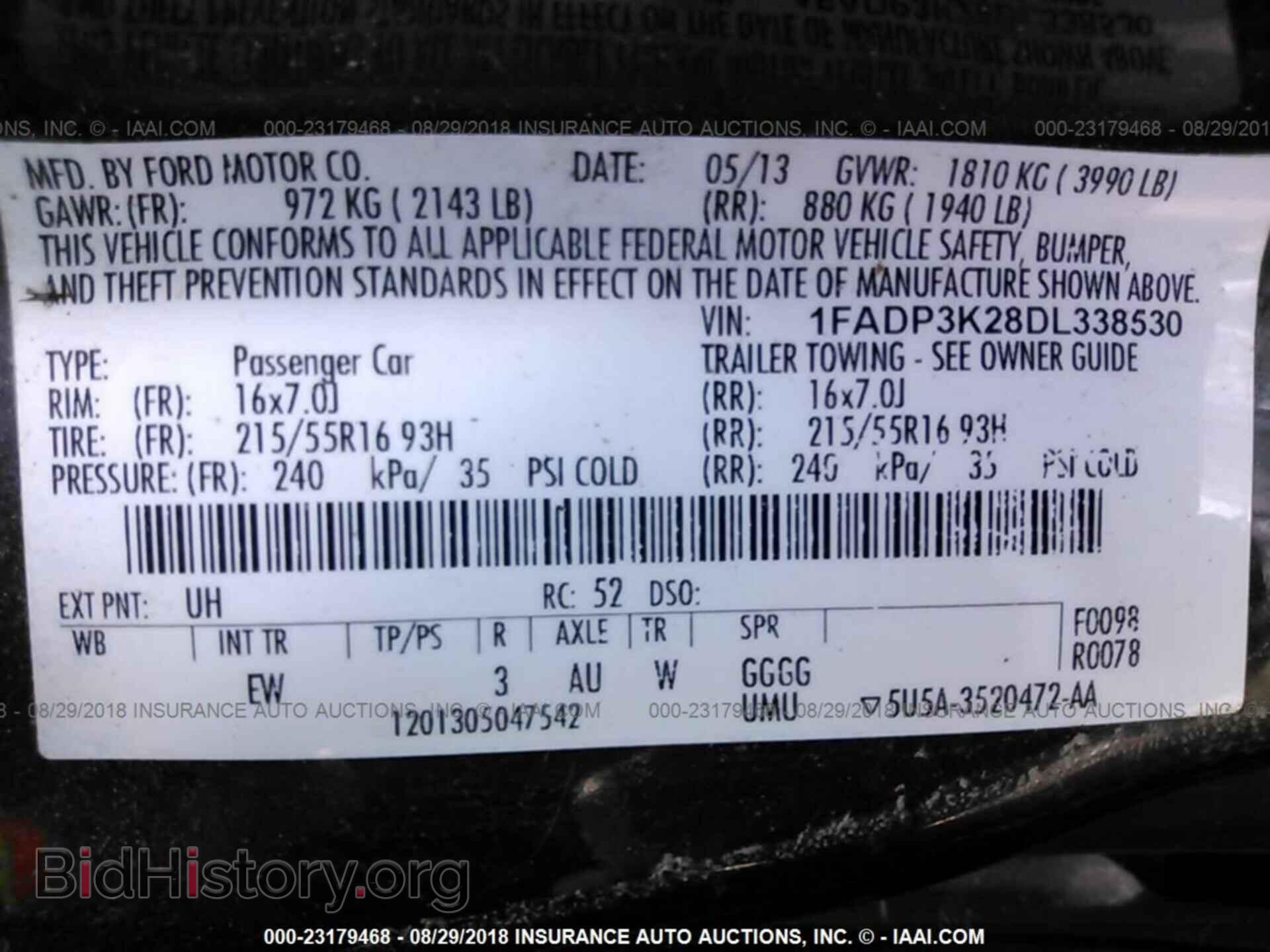 2013 FORD FOCUS - VIN: 1FADP3K28DL338530 - Фото 9