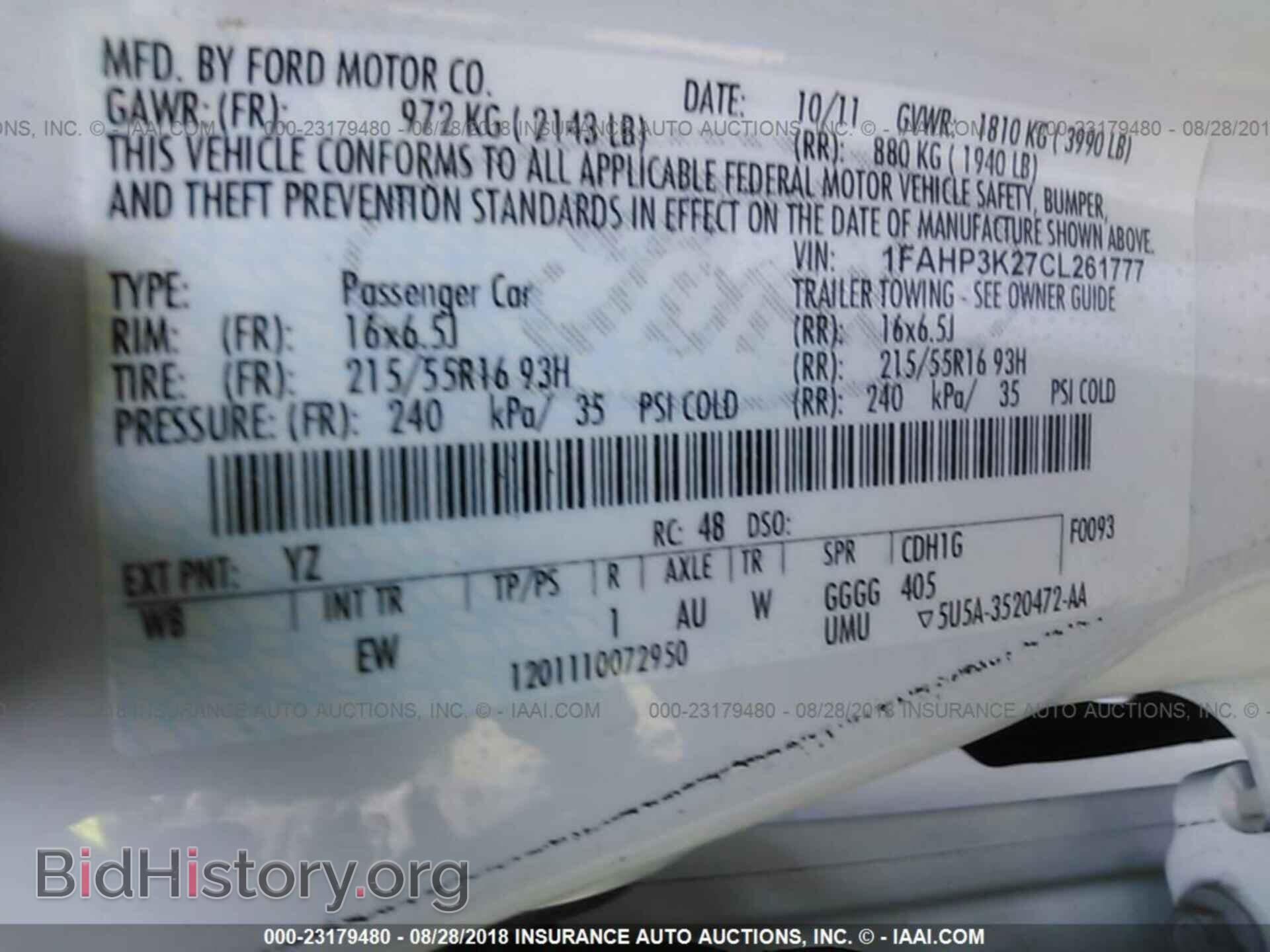 2012 Ford Focus - VIN: 1FAHP3K27CL261777 - Фото 9