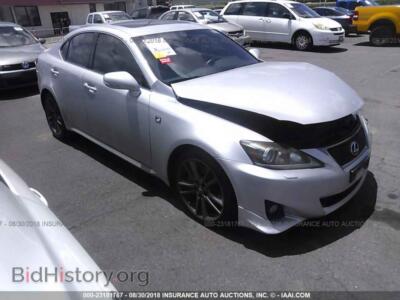 2011 Lexus IS, серебристый — VIN JTHBE5C25B5027140, IAAI
