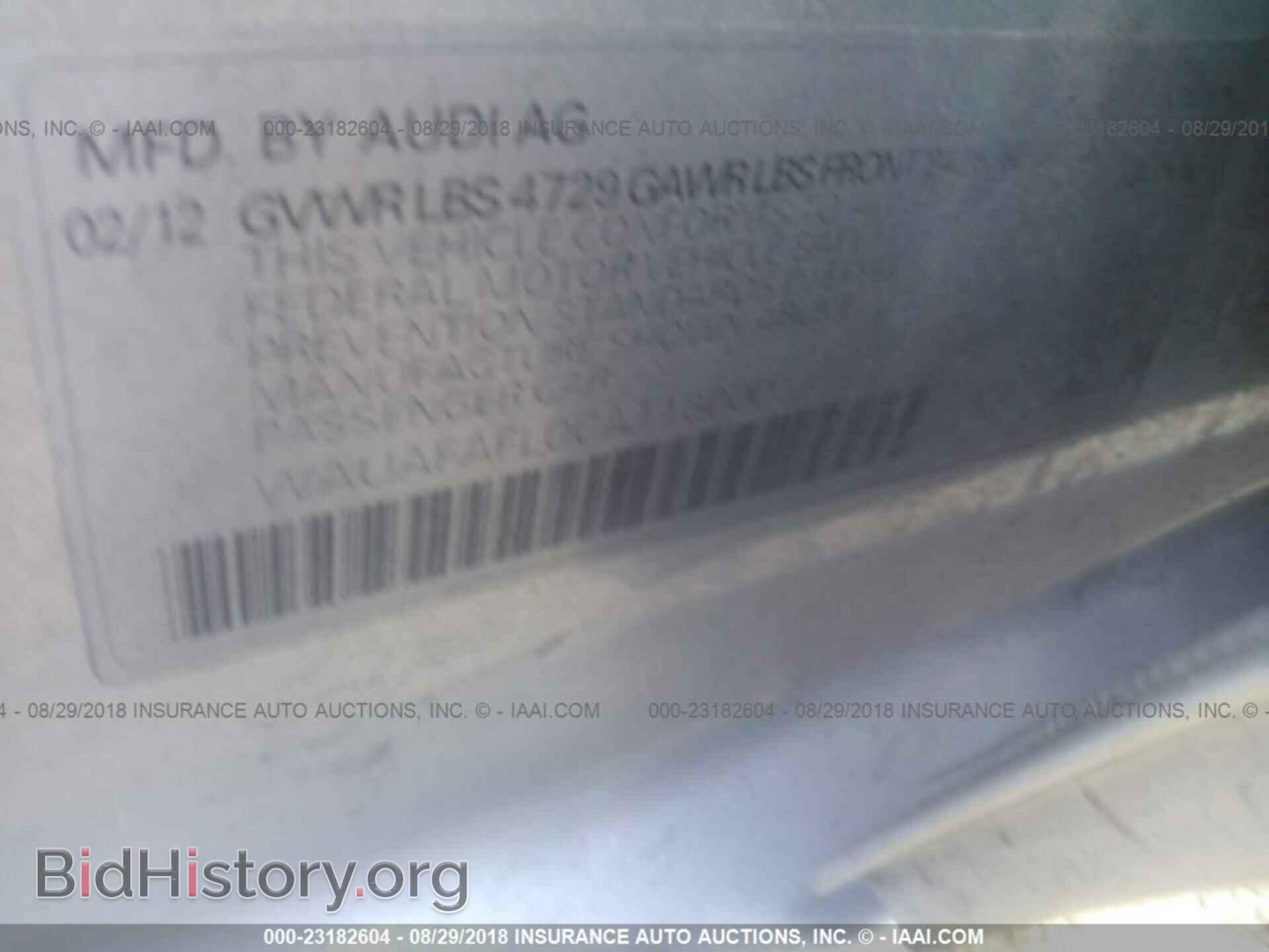 2012 Audi A4 - VIN: WAUAFAFL0CA116000 - Фото 9