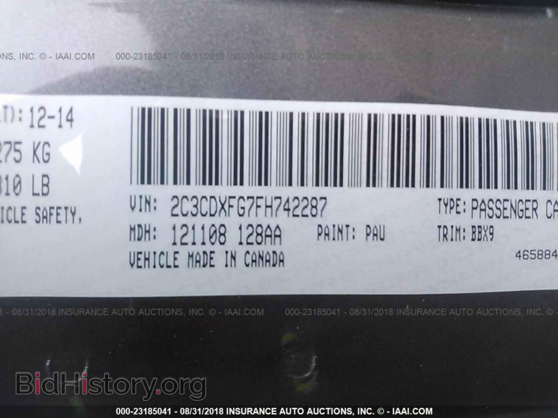 2015 DODGE CHARGER - VIN: 2C3CDXFG7FH742287 - Фото 9