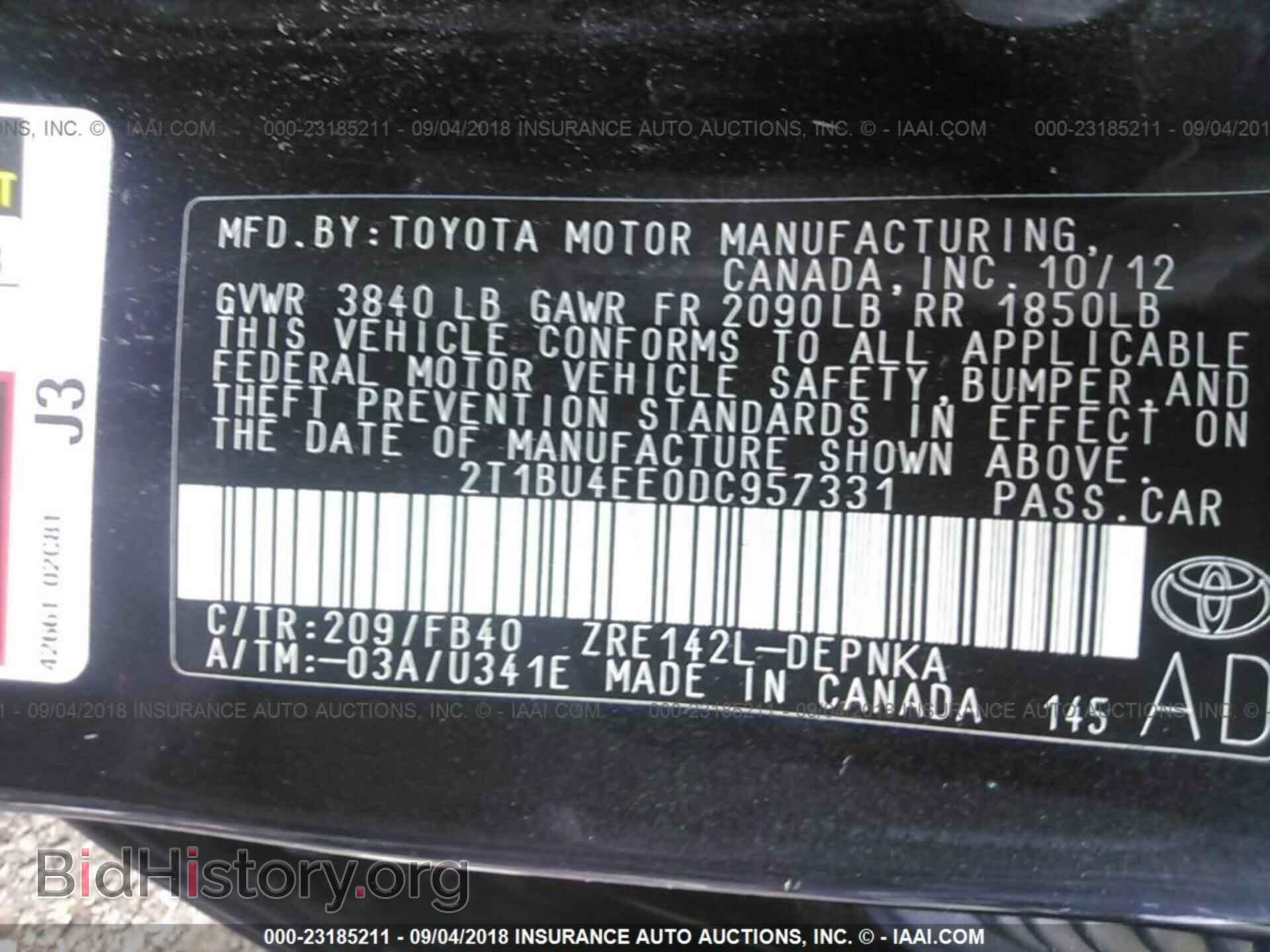 2013 Toyota Corolla - VIN: 2T1BU4EE0DC957331 - Фото 9