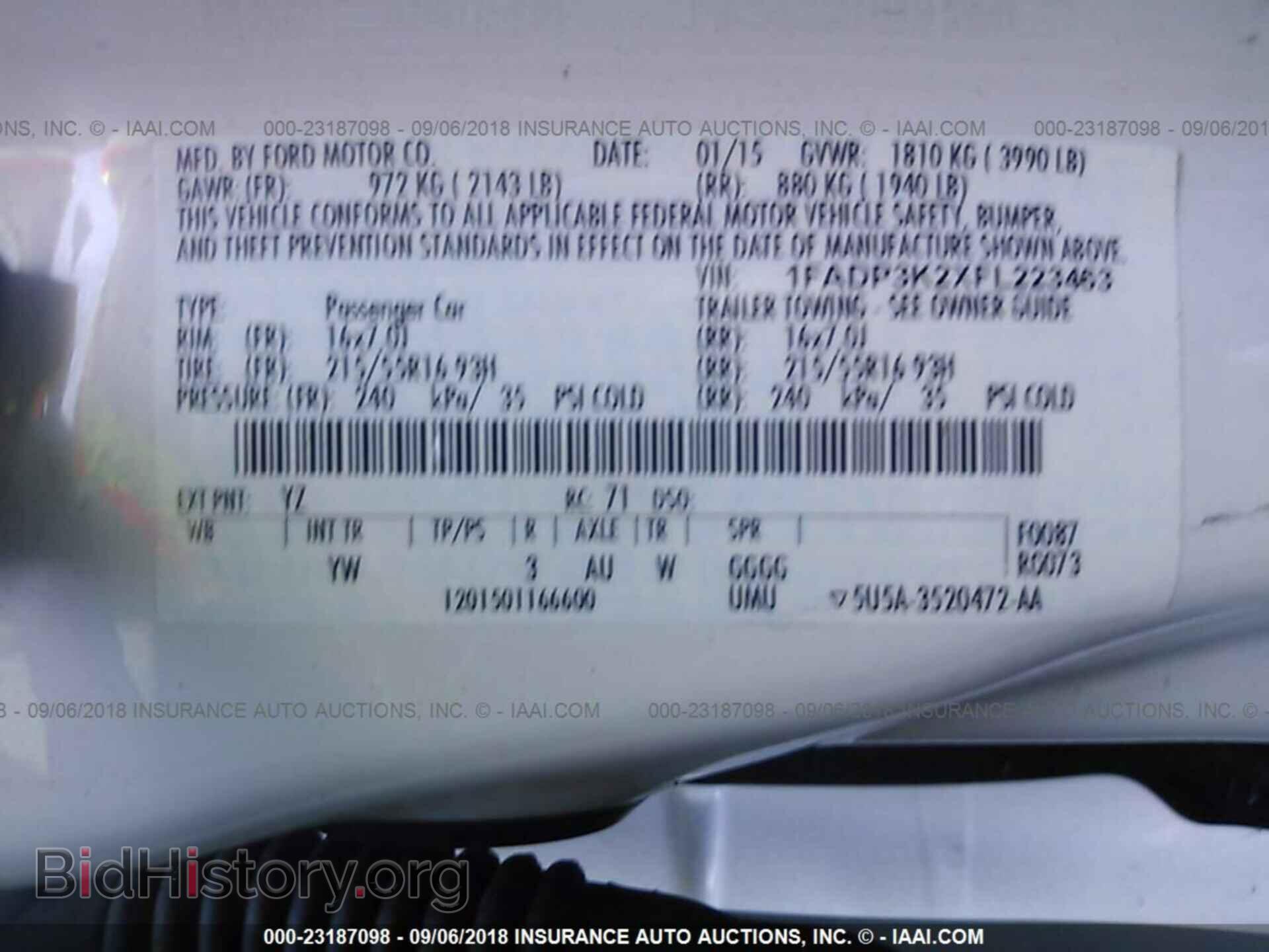 2015 FORD FOCUS - VIN: 1FADP3K2XFL223463 - Photo 9