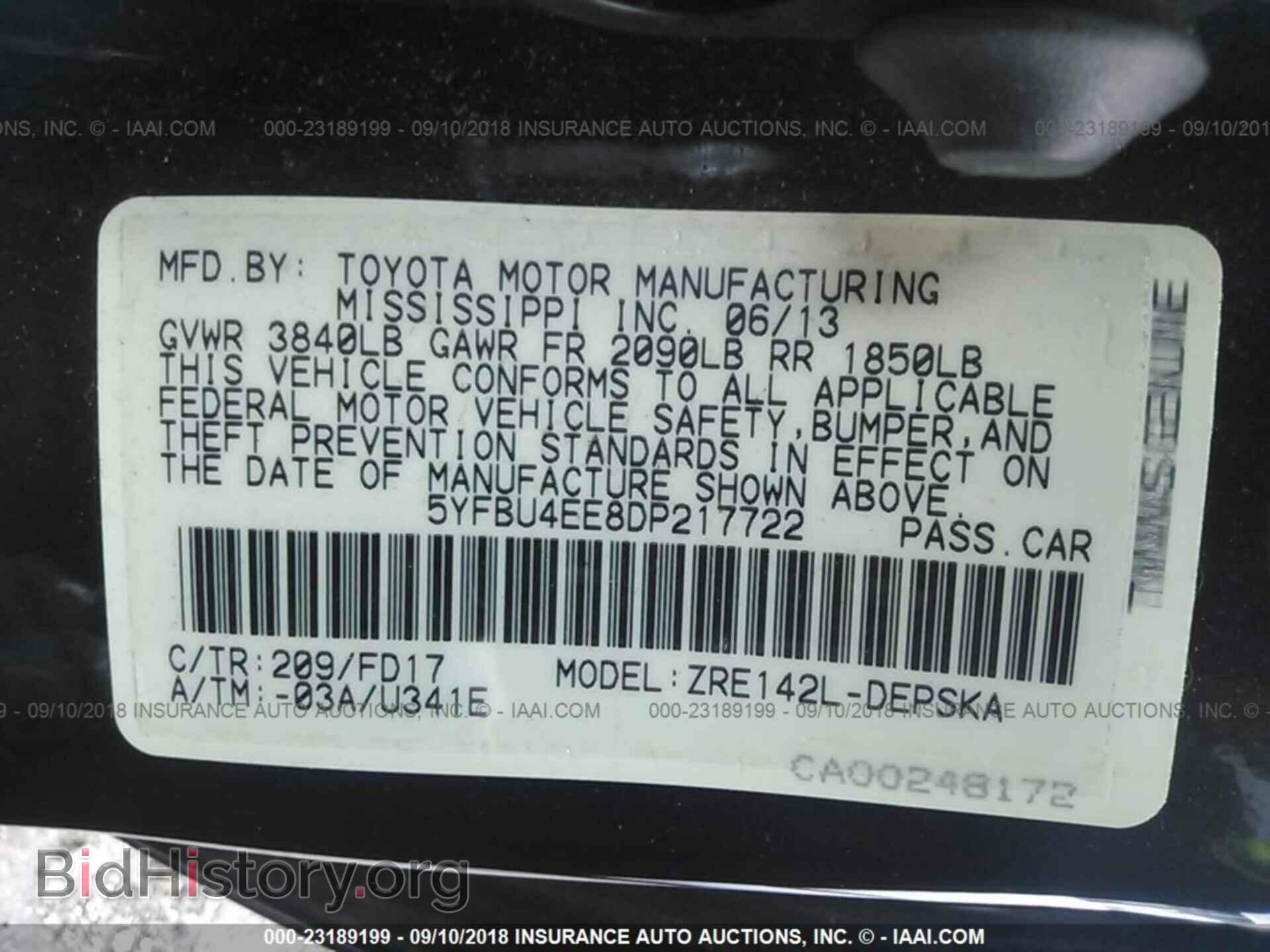 2013 Toyota Corolla - VIN: 5YFBU4EE8DP217722 - Photo 9