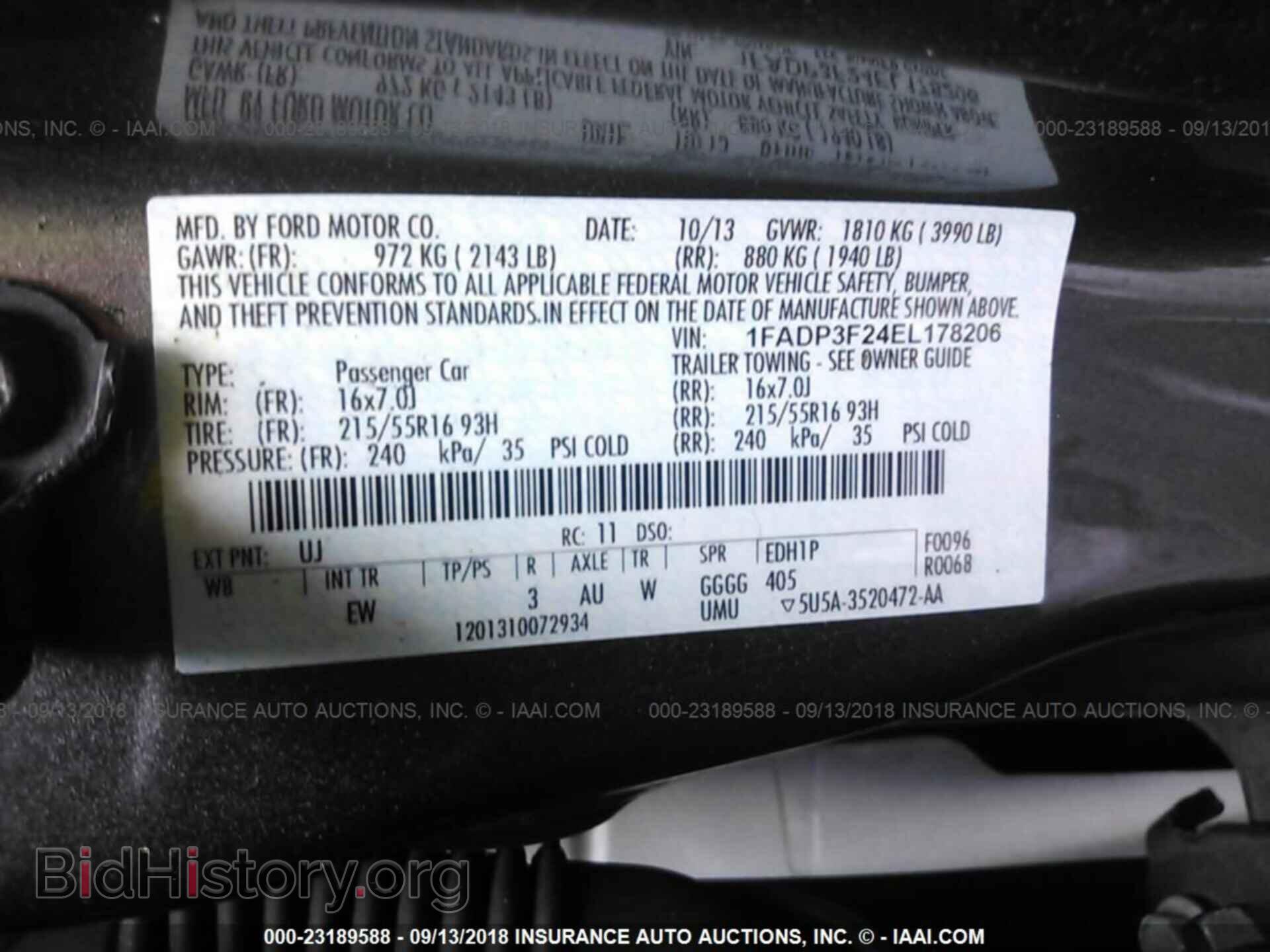 2014 Ford Focus - VIN: 1FADP3F24EL178206 - Фото 9