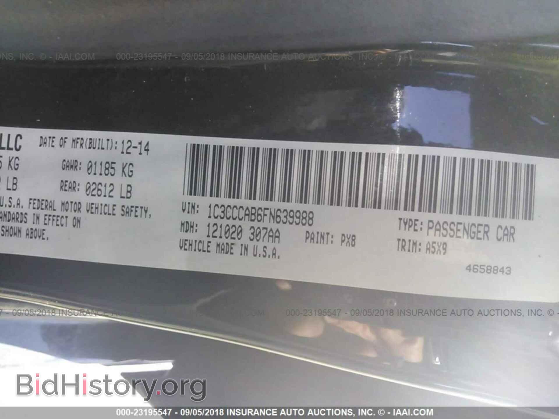 2015 Chrysler 200 - VIN: 1C3CCCAB6FN639988 - Photo 9