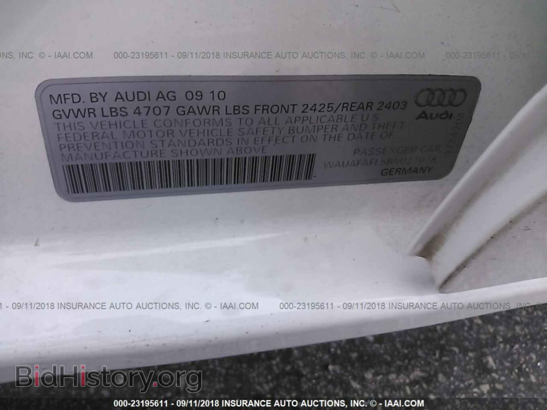 2011 Audi A4 - VIN: WAUAFAFL5BN021018 - Photo 9