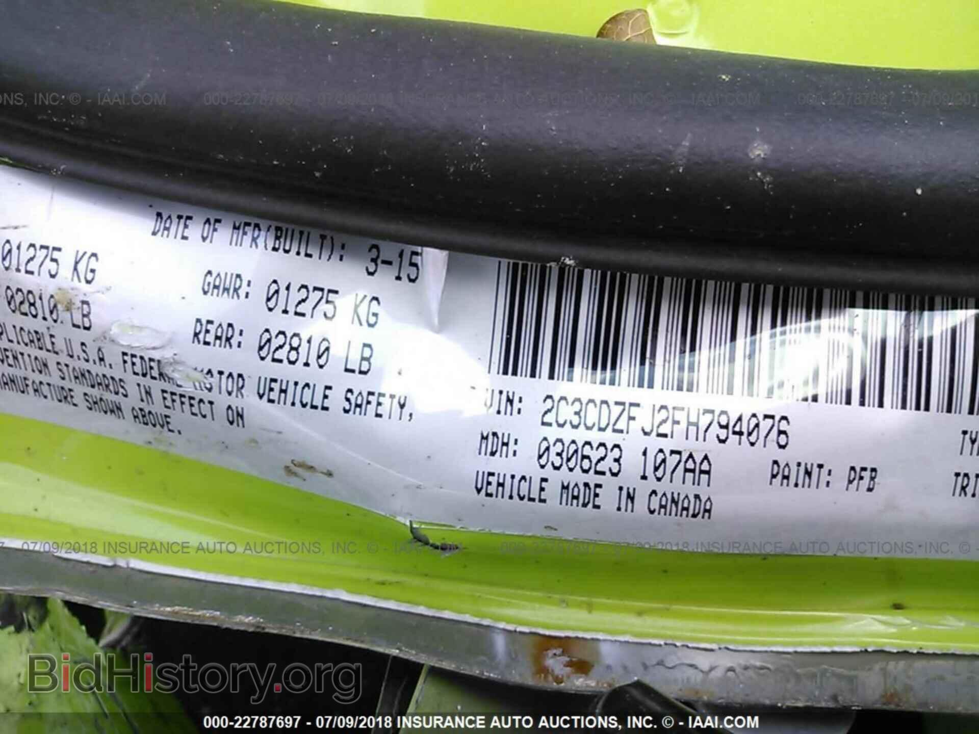 2015 DODGE CHALLENGER - VIN: 2C3CDZFJ2FH794076 - Photo 9