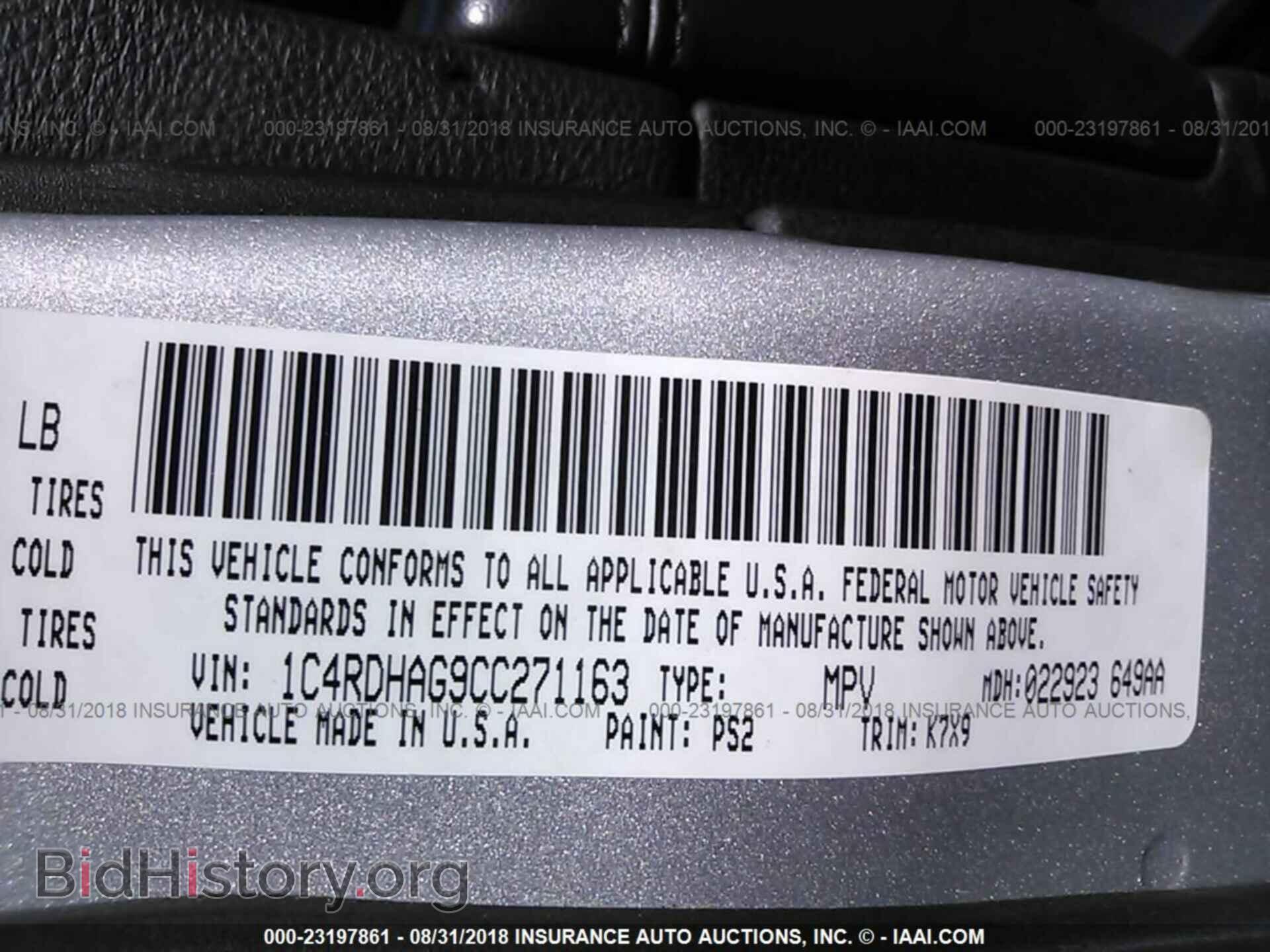 2012 Dodge Durango - VIN: 1C4RDHAG9CC271163 - Photo 9