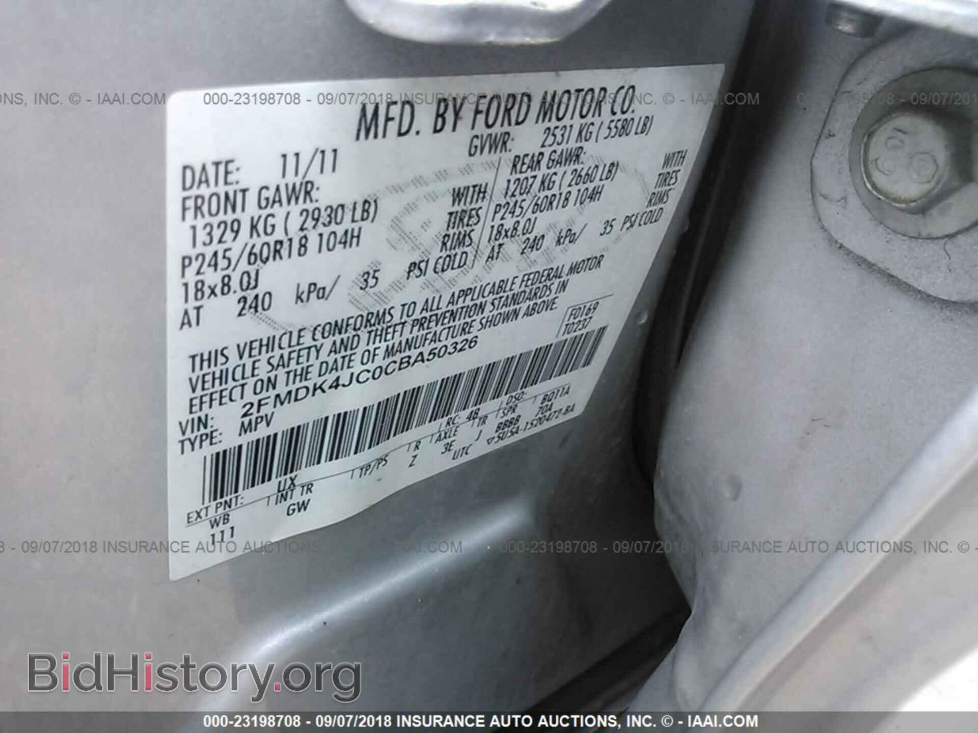 2012 Ford Edge - VIN: 2FMDK4JC0CBA50326 - Photo 9